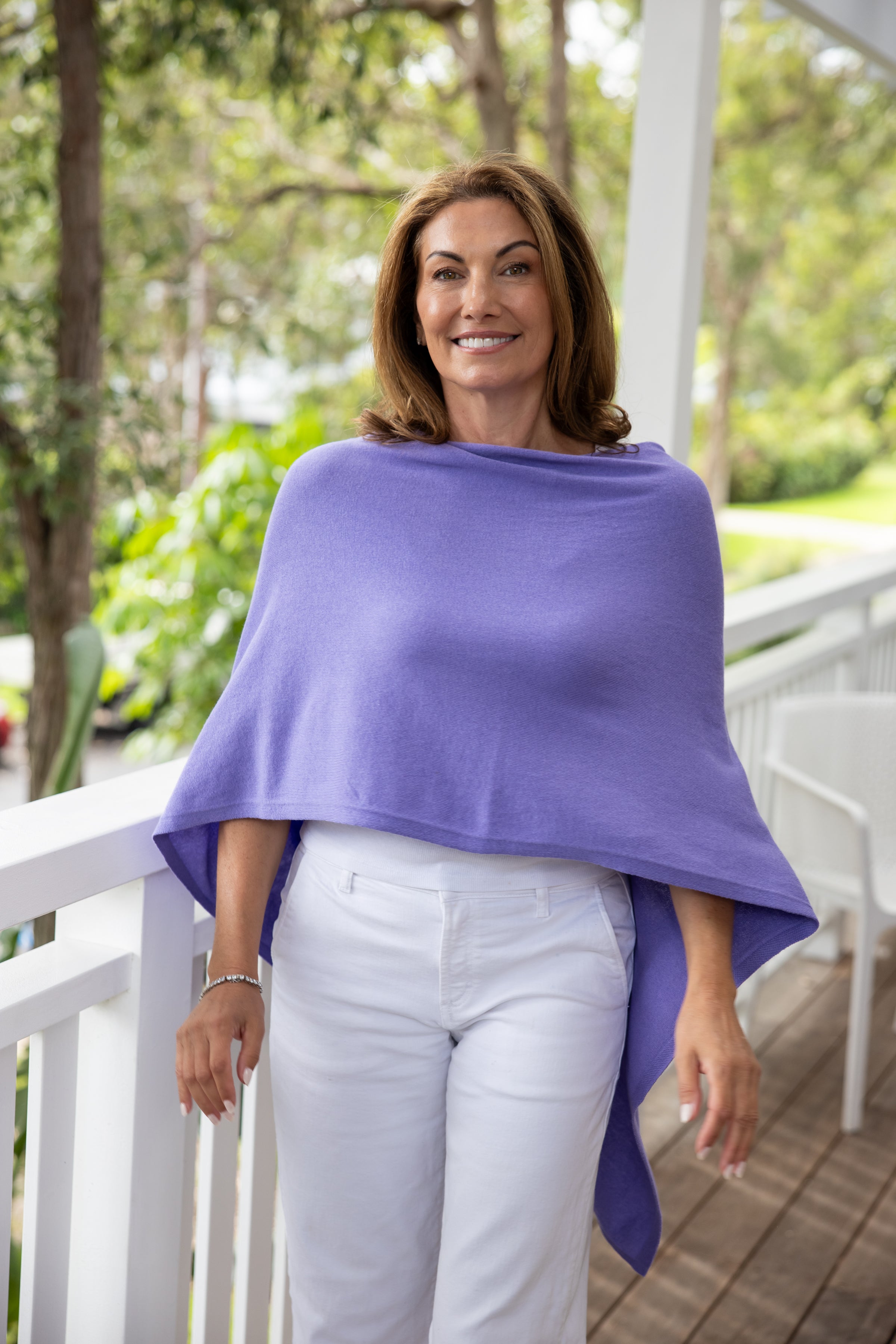 Violet Cotton Cashmere Topper