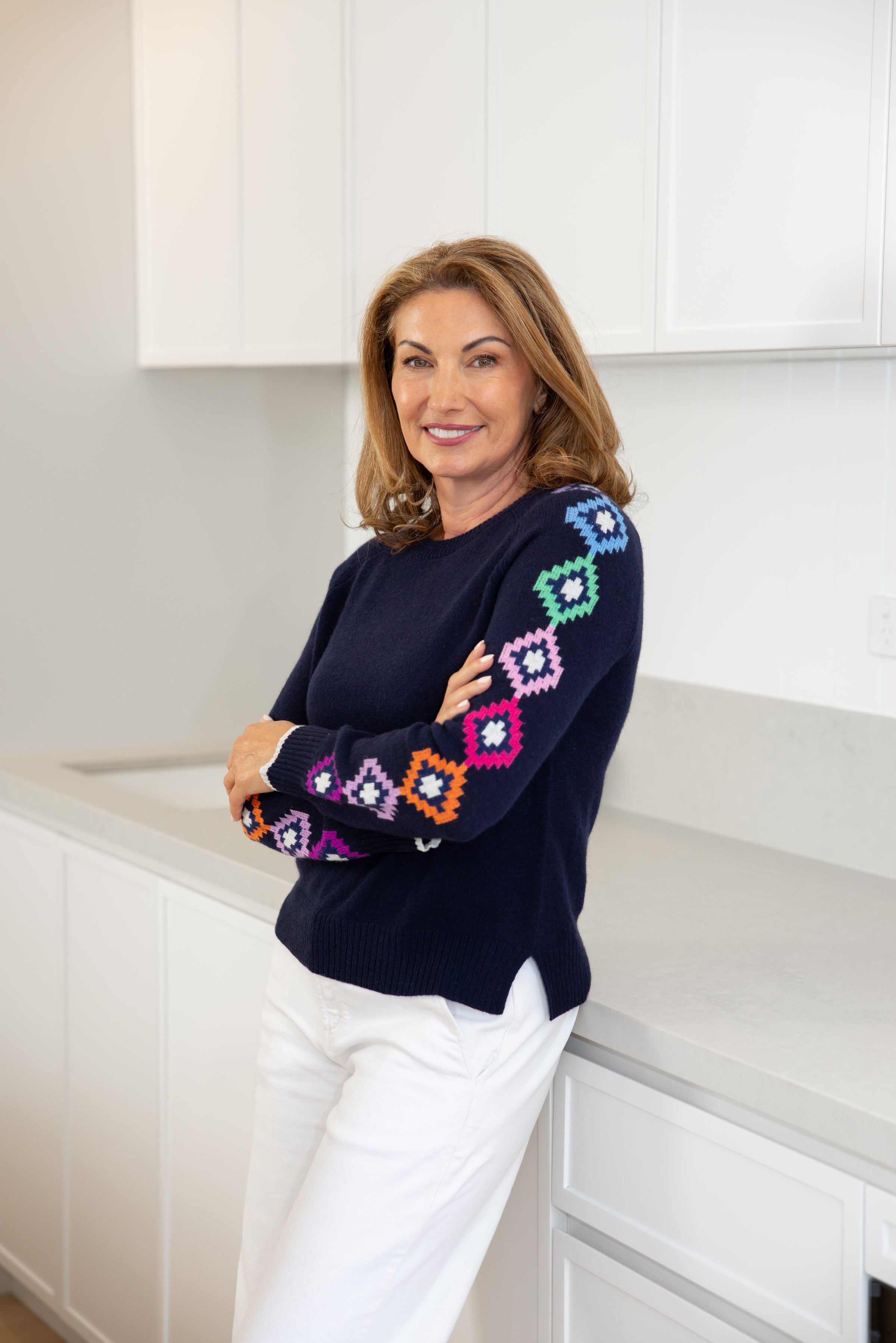 Madison Crew Neck Indigo