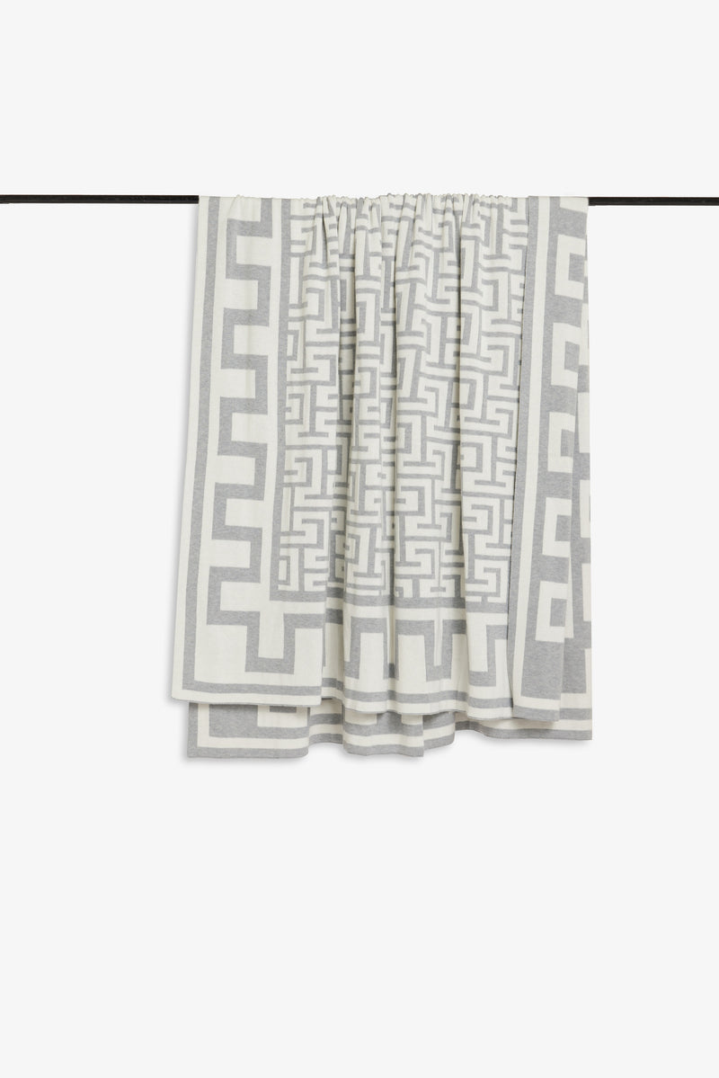 Ash Grey Maze Blanket