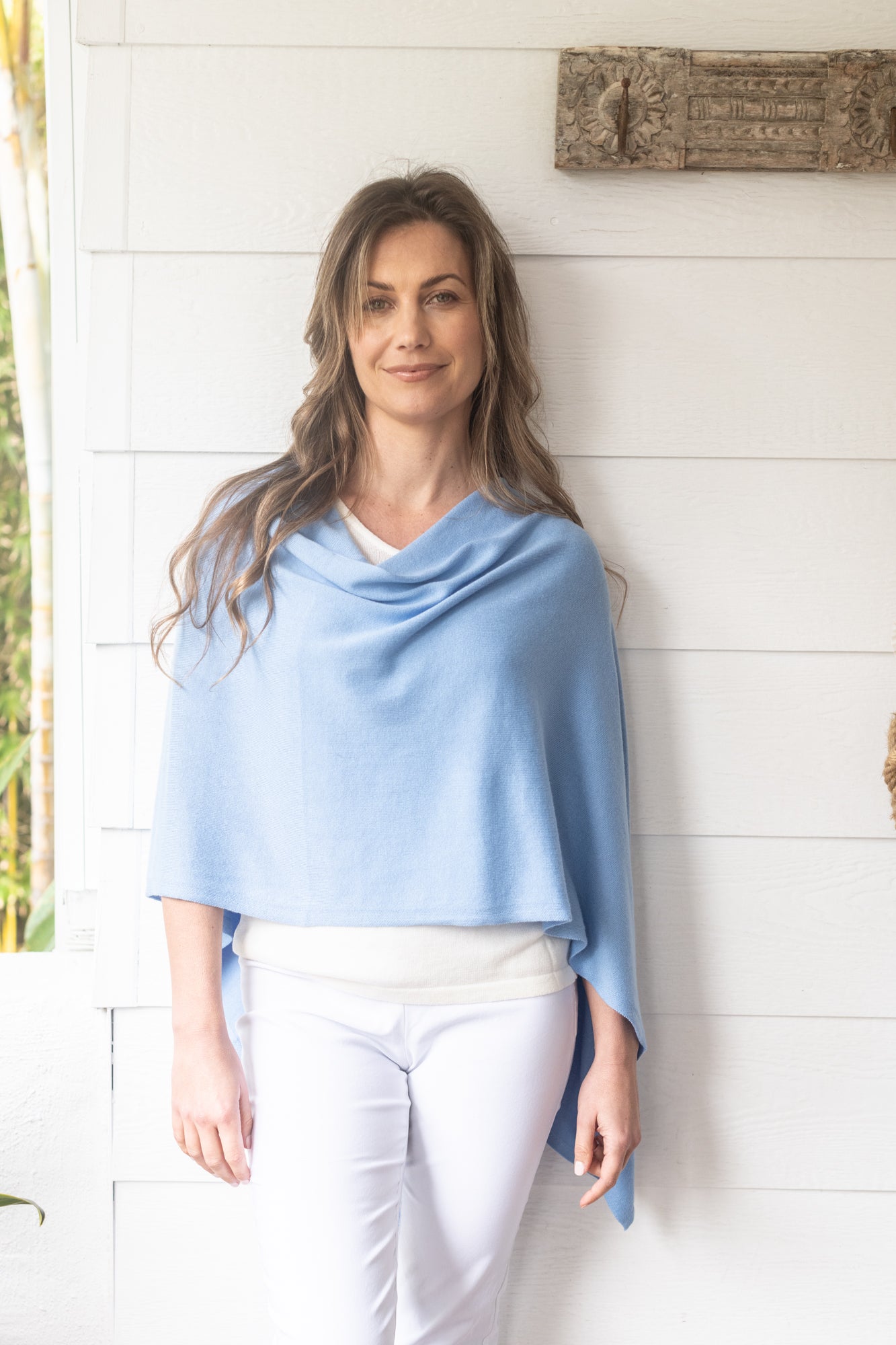 Blue Lake Cotton Cashmere Topper