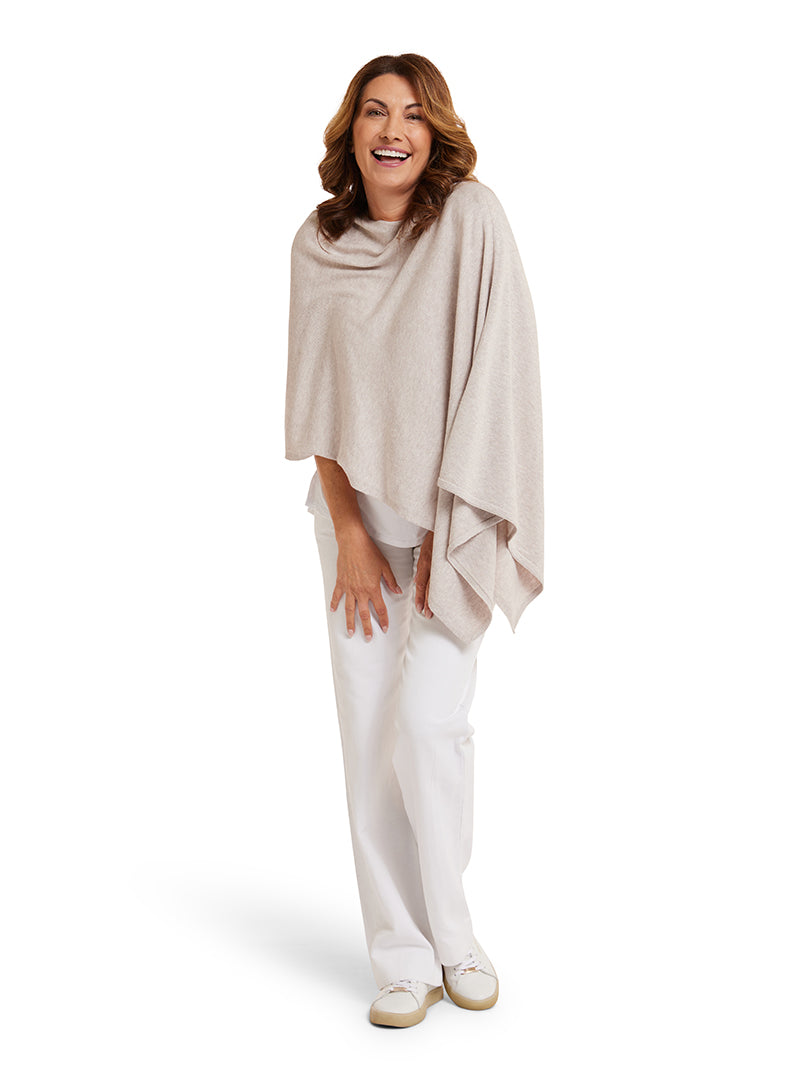 Ecru Cotton Cashmere Topper