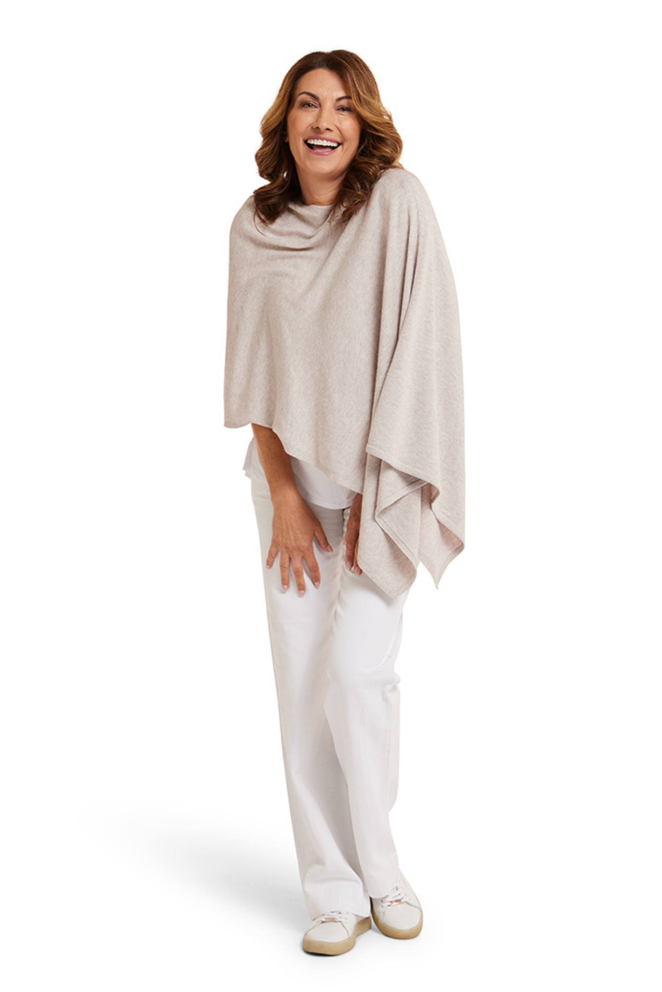Ecru Cotton Cashmere Topper