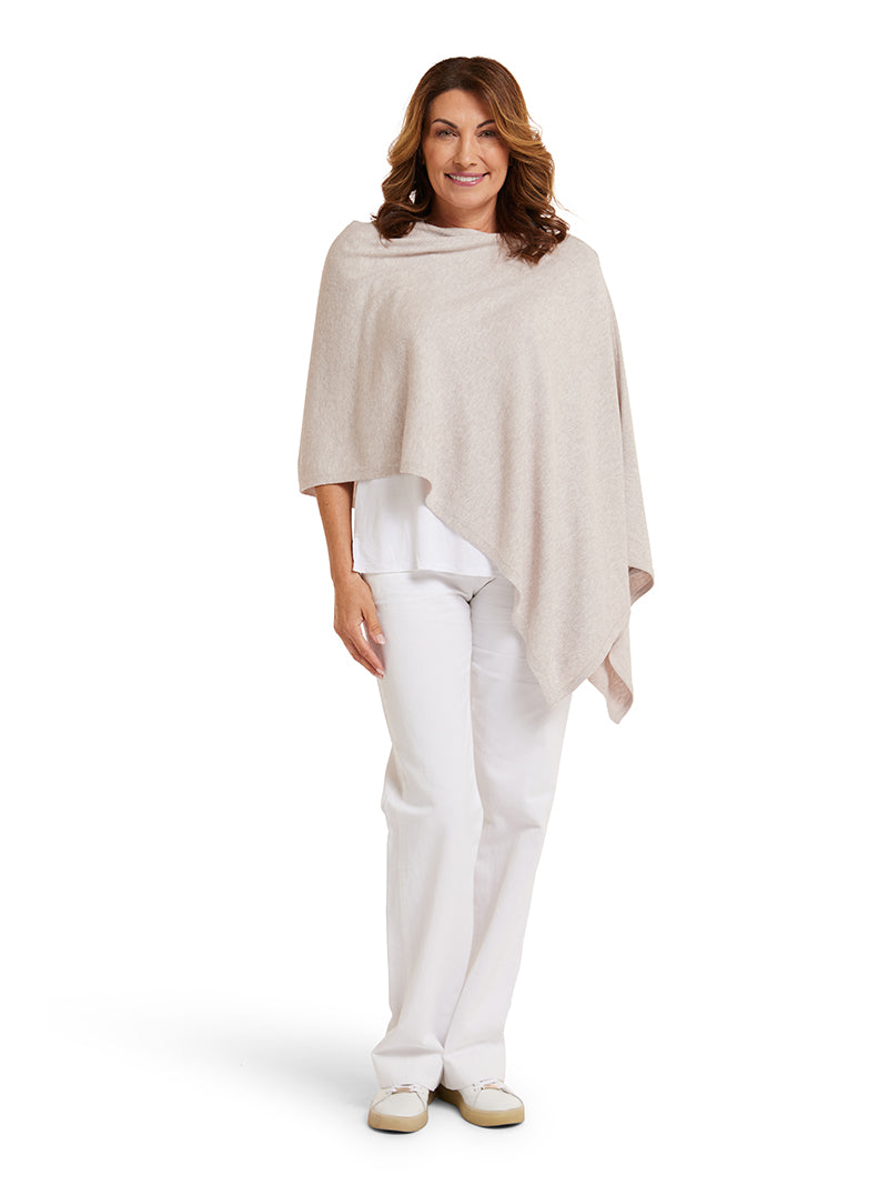 Ecru Cotton Cashmere Topper