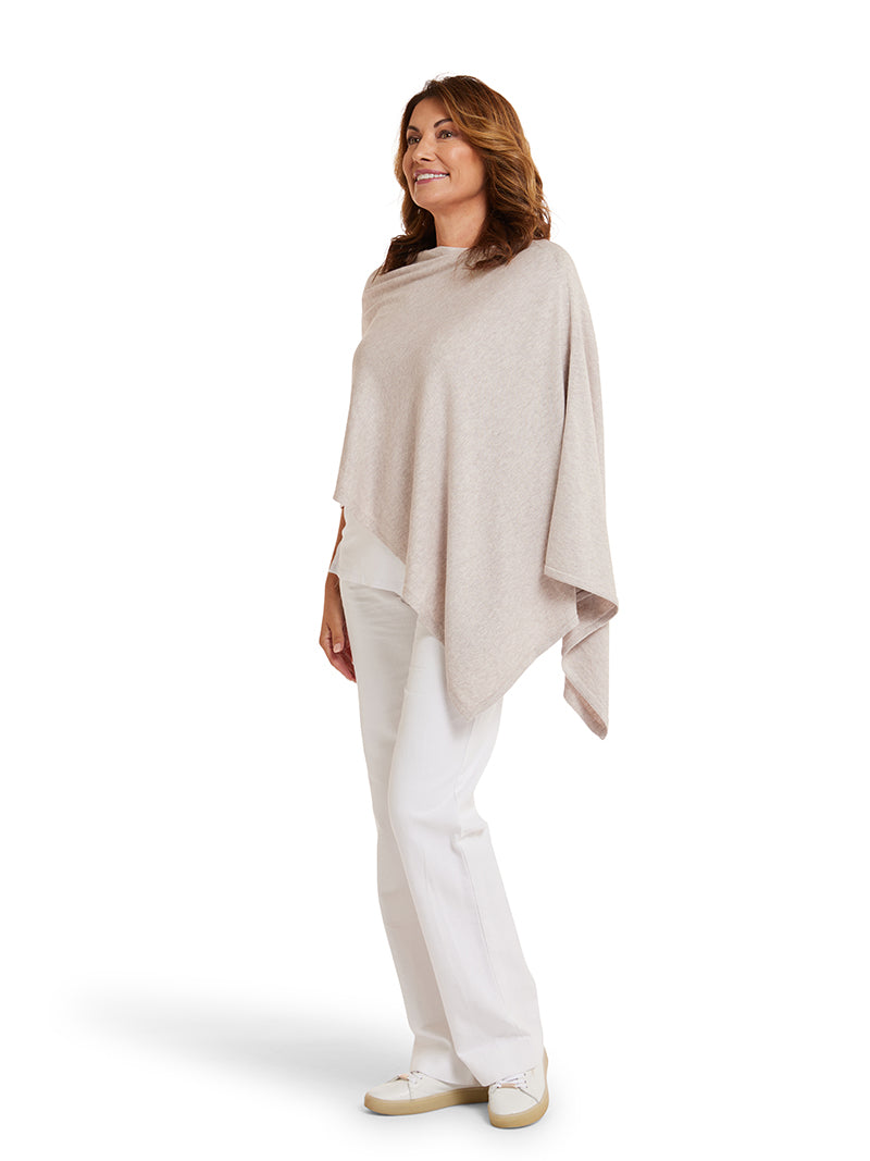 Ecru Cotton Cashmere Topper