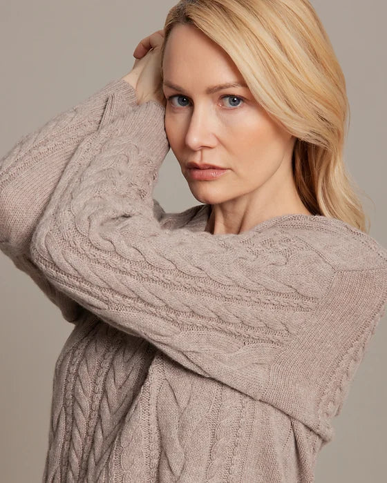 Helene Cable V Neck Jumper