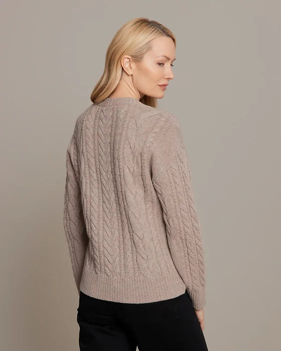 Helene Cable V Neck Jumper