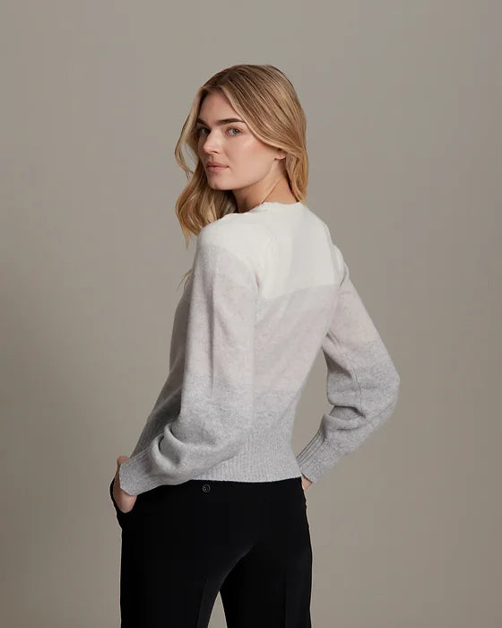 Ombre Puff Sleeve Jumper - Neutral Combo