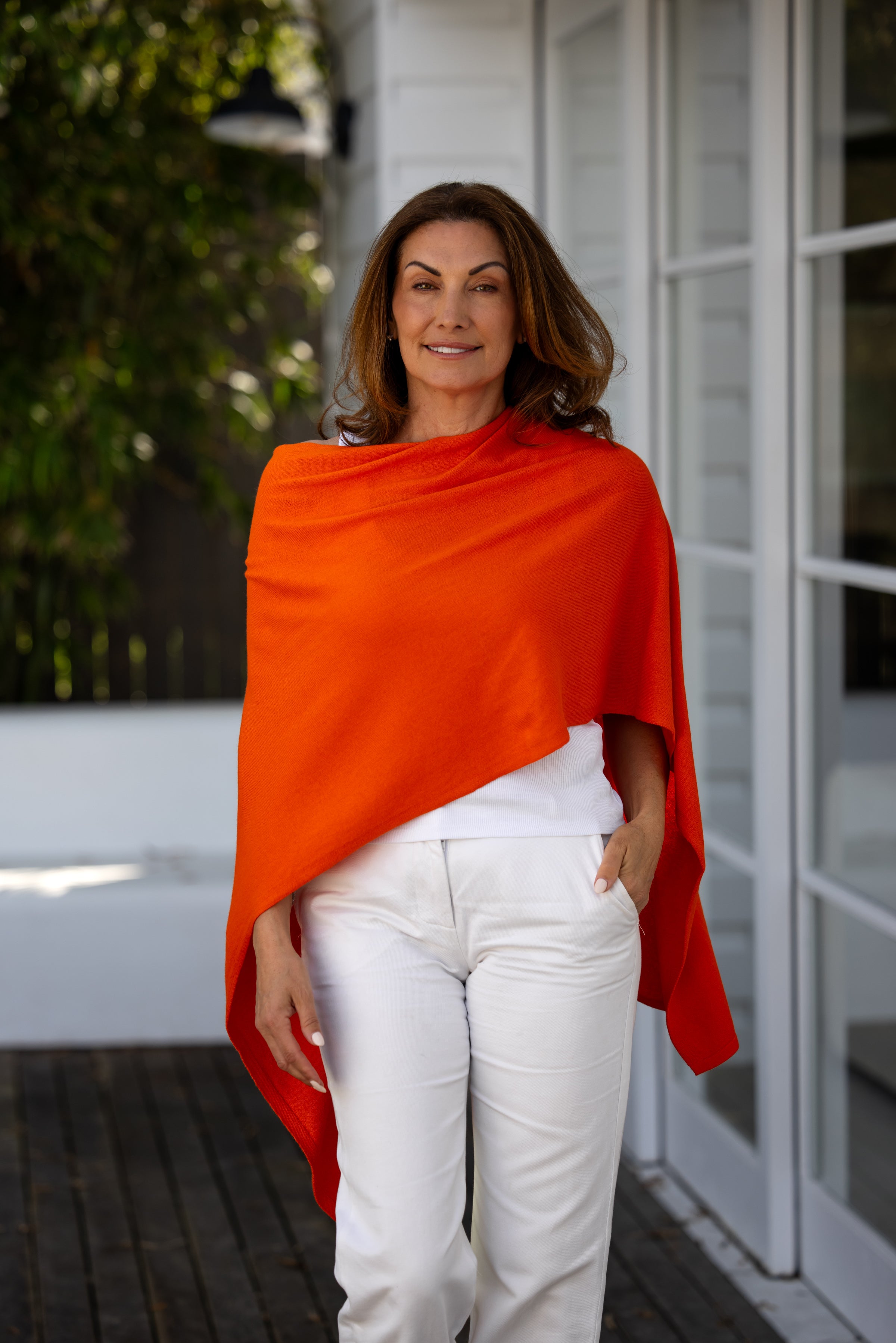 Persimmon Cotton Cashmere Topper