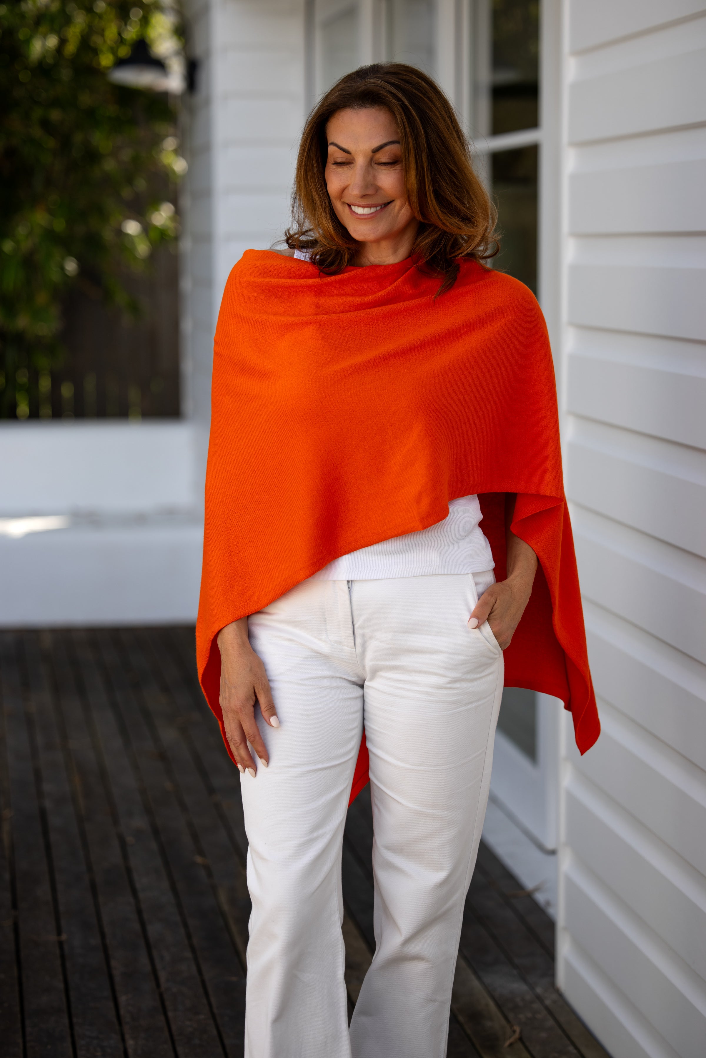 Persimmon Cotton Cashmere Topper