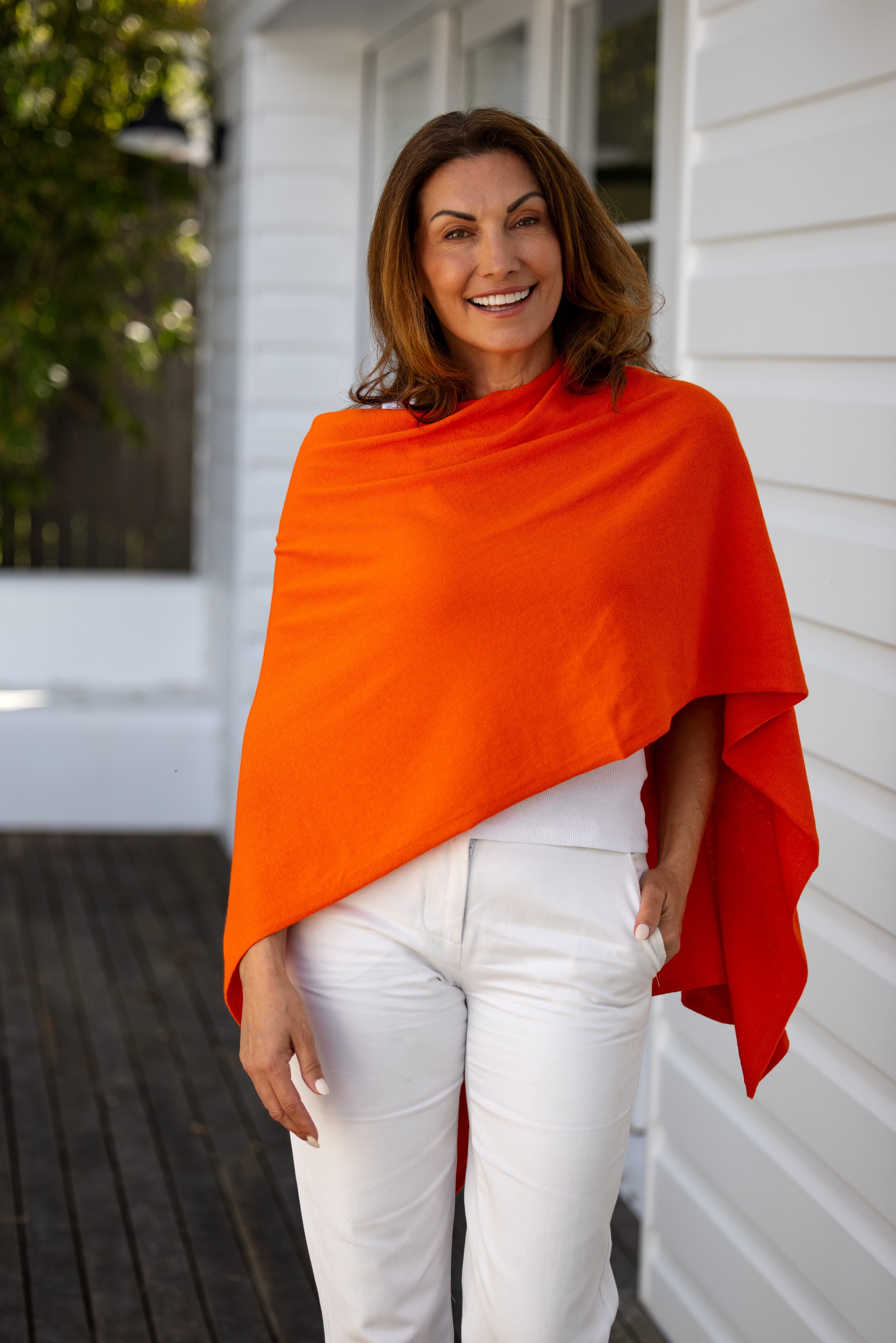 Persimmon Cotton Cashmere Topper