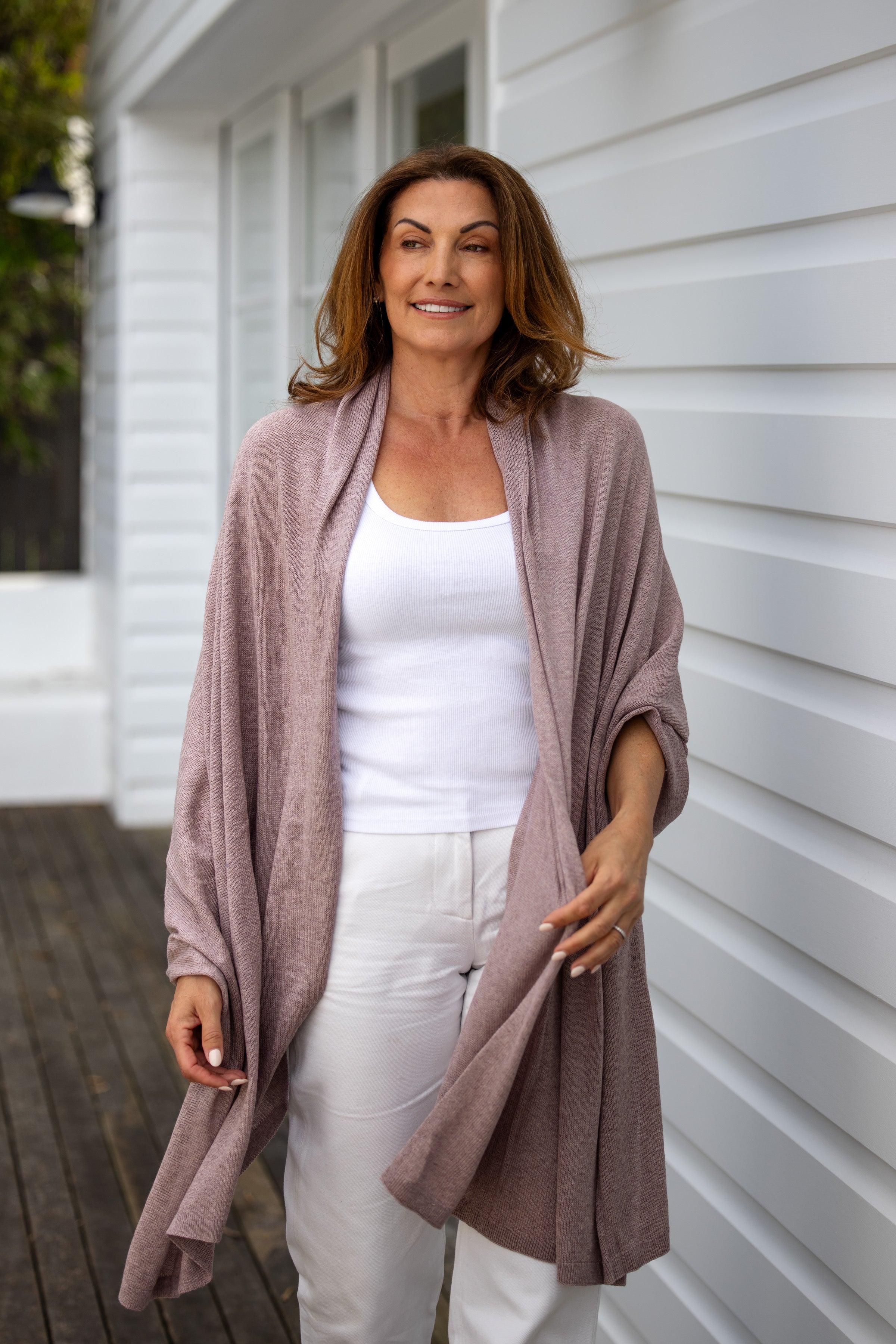 Silk Cashmere Travel Wrap Beachwood