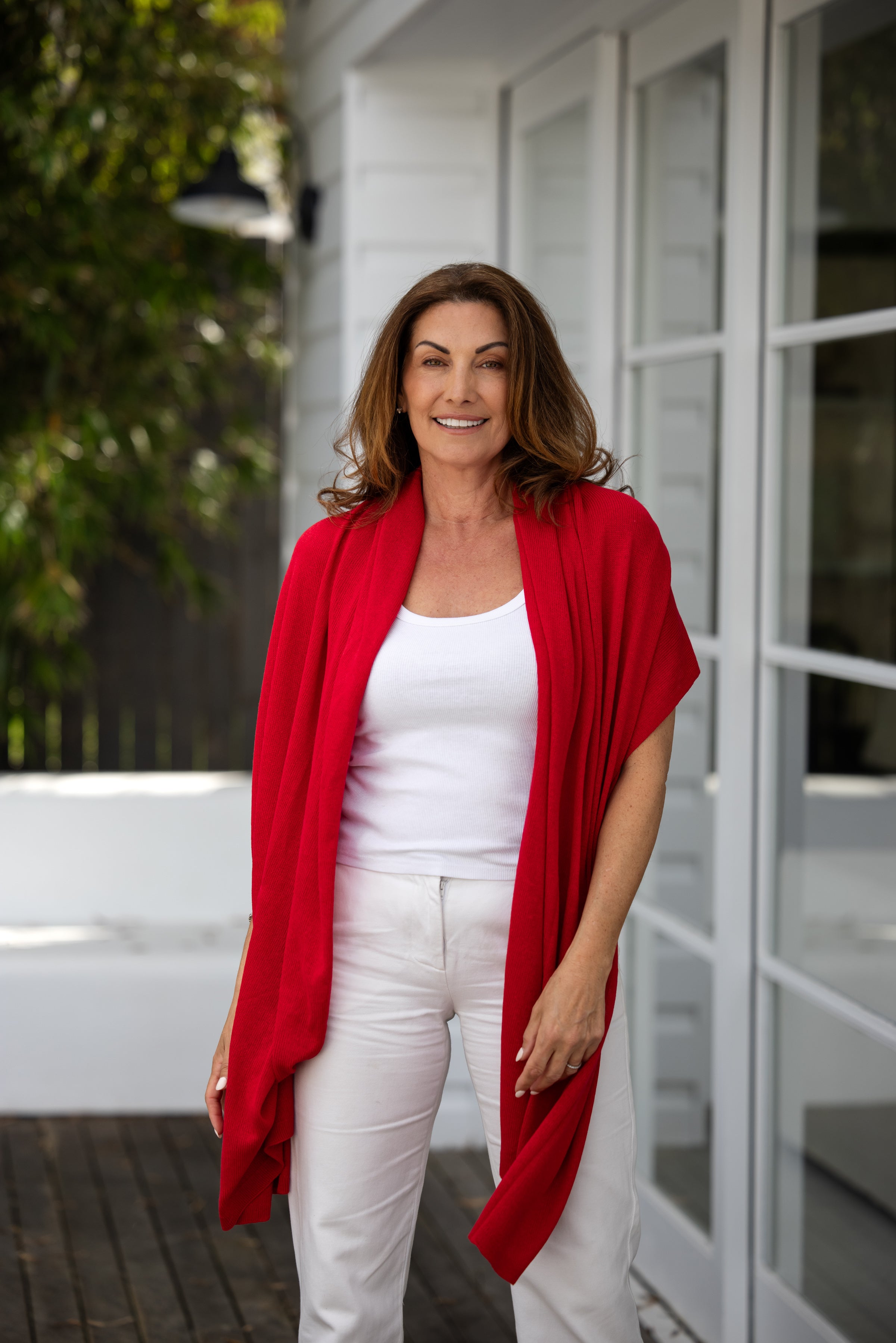 Silk Cashmere Travel Wrap Jalapeno