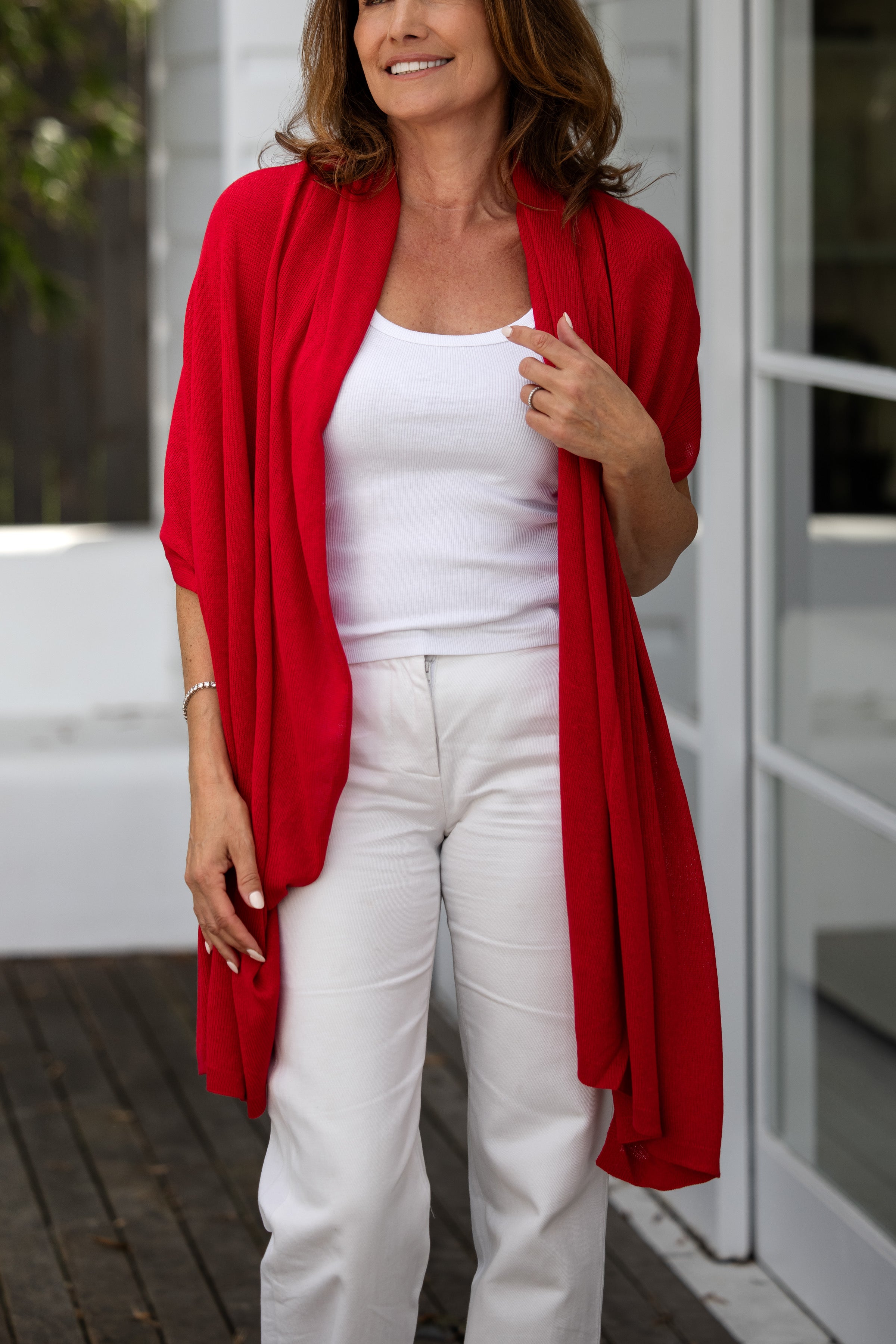 Silk Cashmere Travel Wrap Jalapeno
