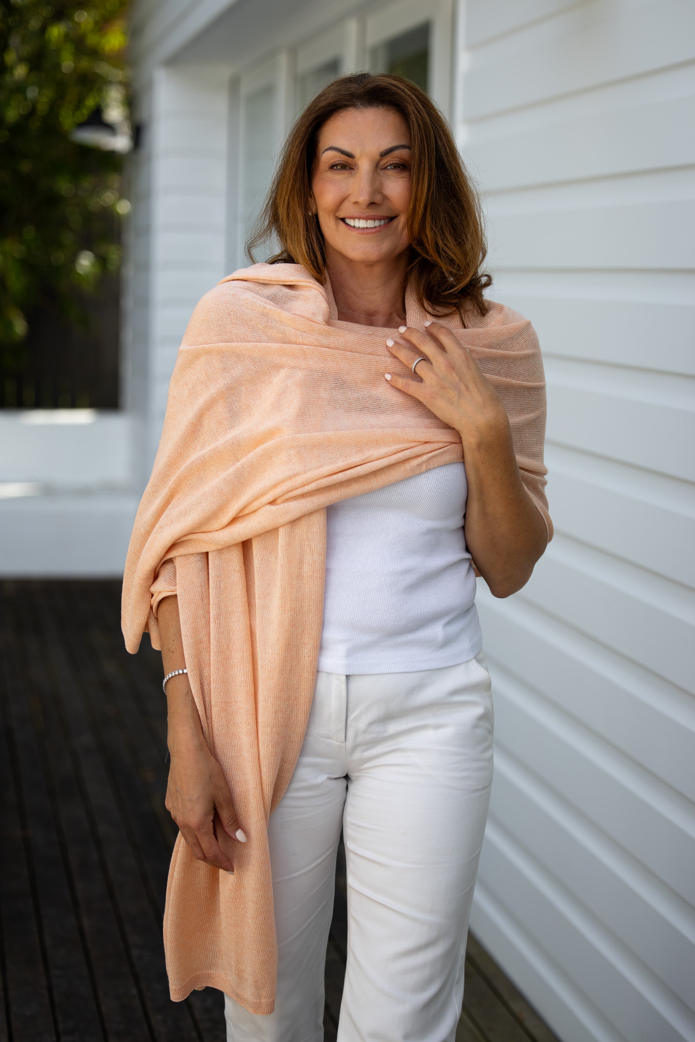 Silk Cashmere Travel Wrap Seashell