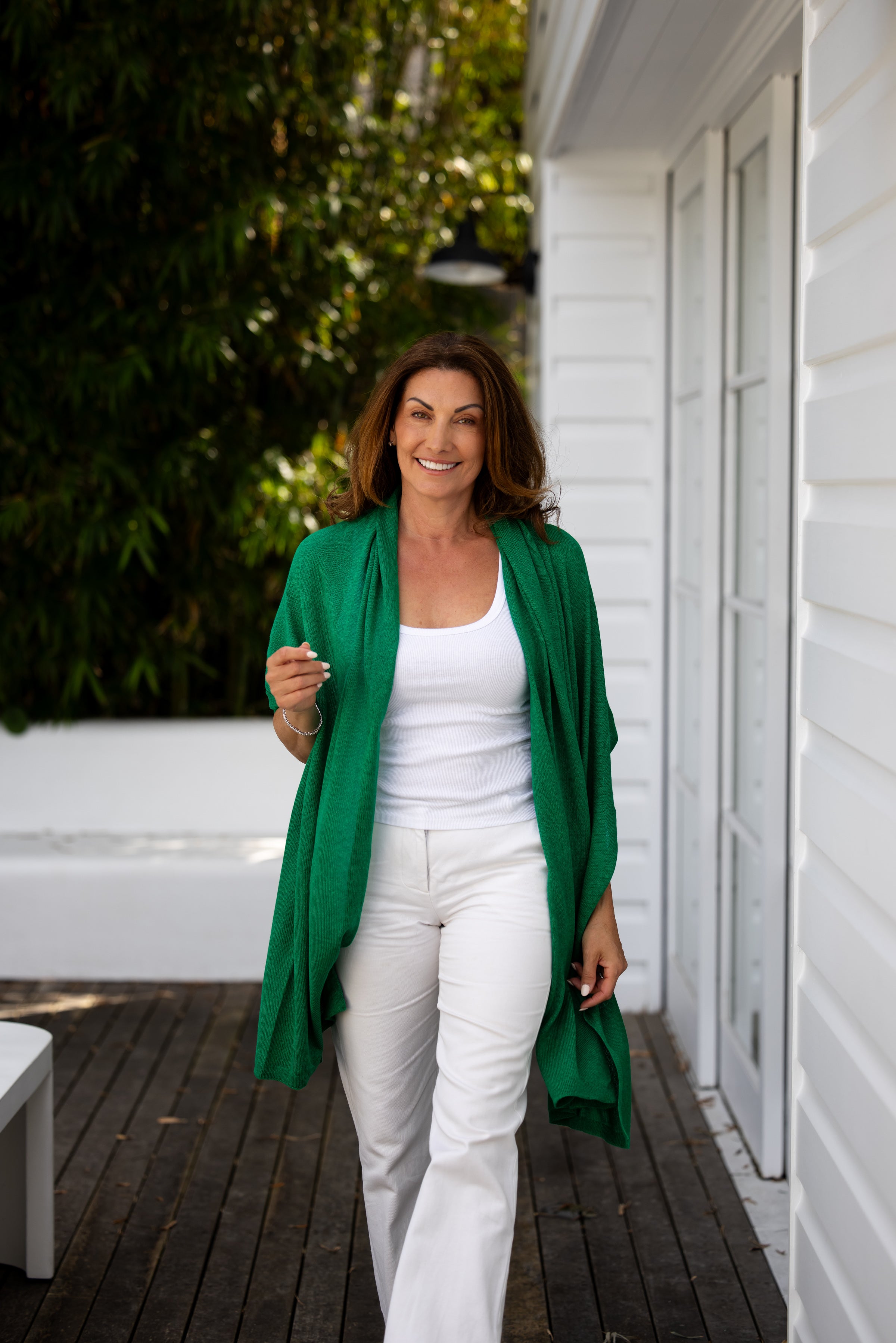 Silk Cashmere Travel Wrap Emerald