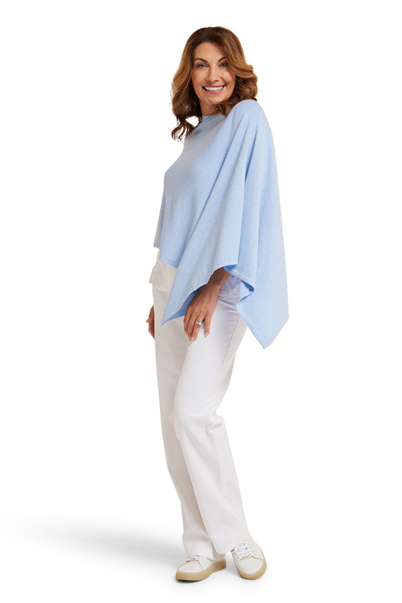 Weekend Blue Cotton Cashmere Topper