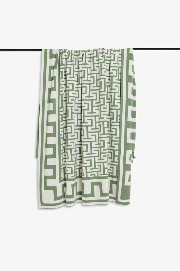 Zen Green Maze Blanket