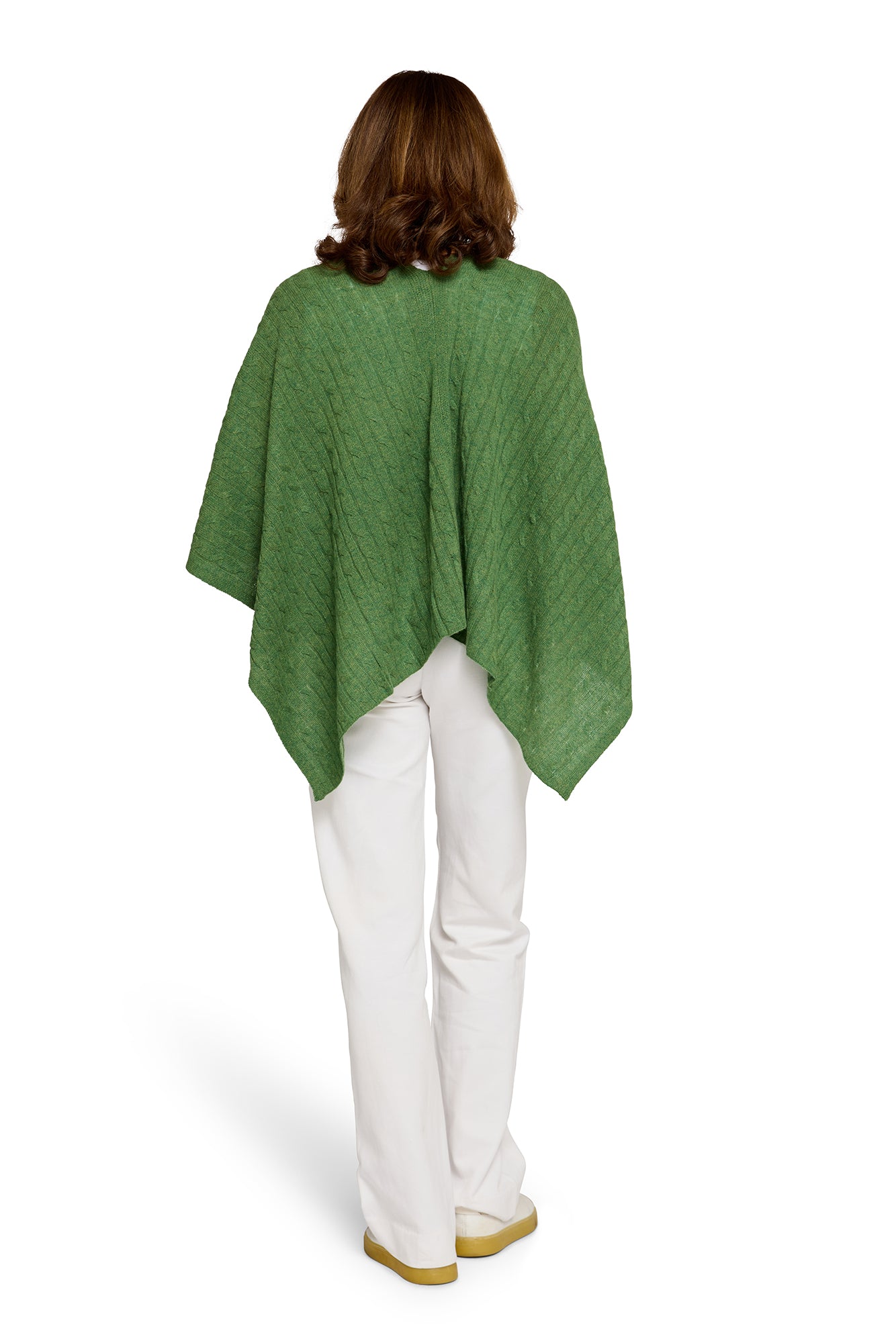 Cable Cashmere Topper Basil