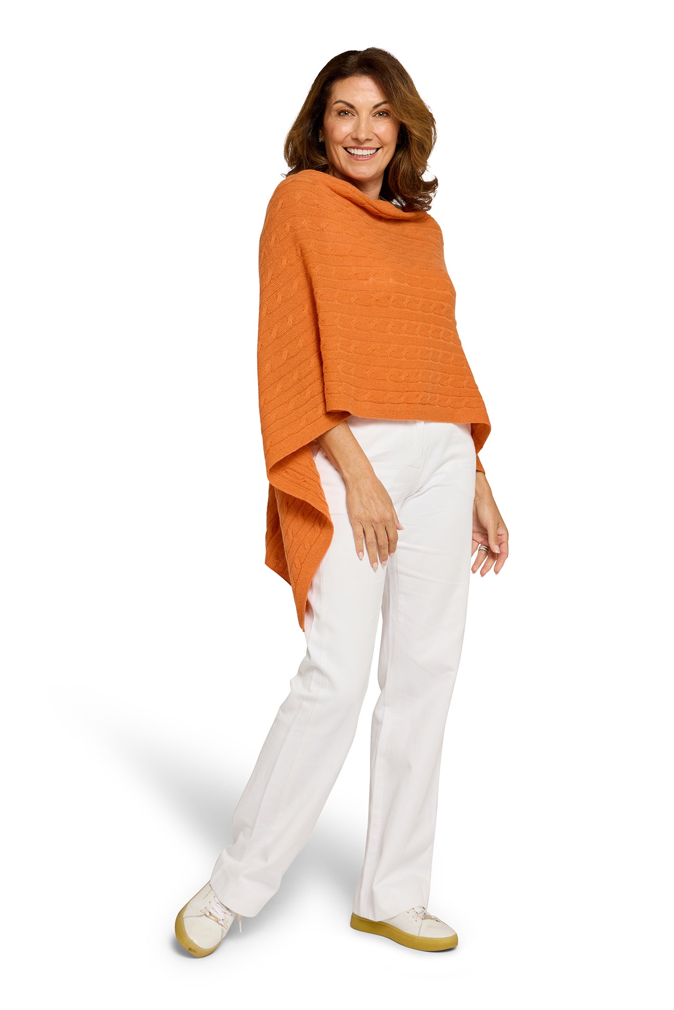 Cable Cashmere Topper Ginger