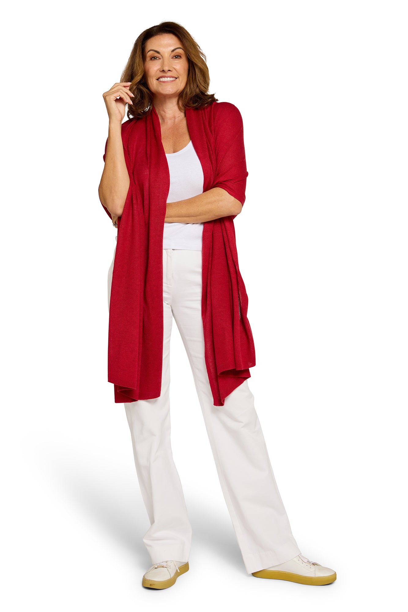 Silk Cashmere Travel Wrap Chilli