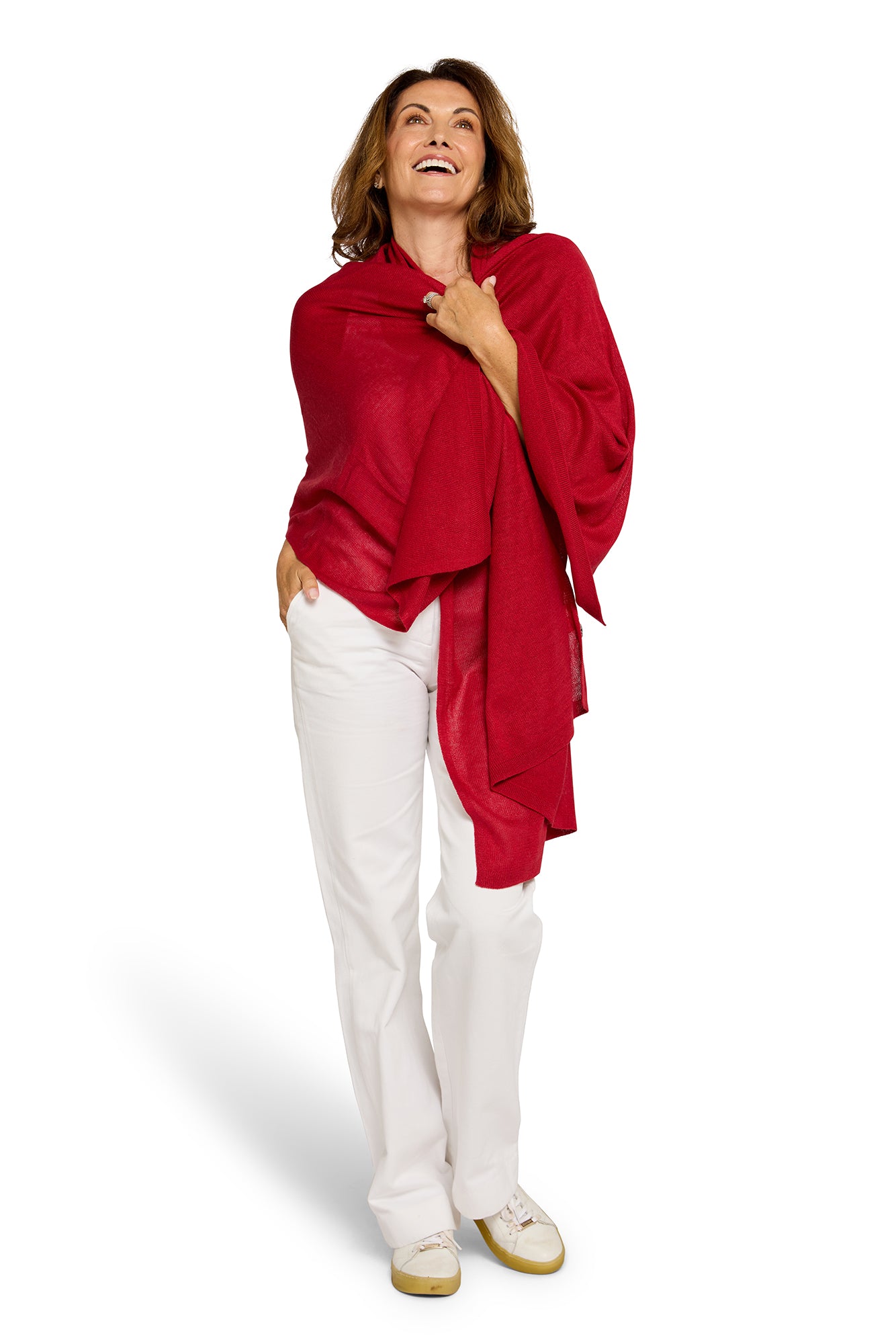 Silk Cashmere Travel Wrap Chilli
