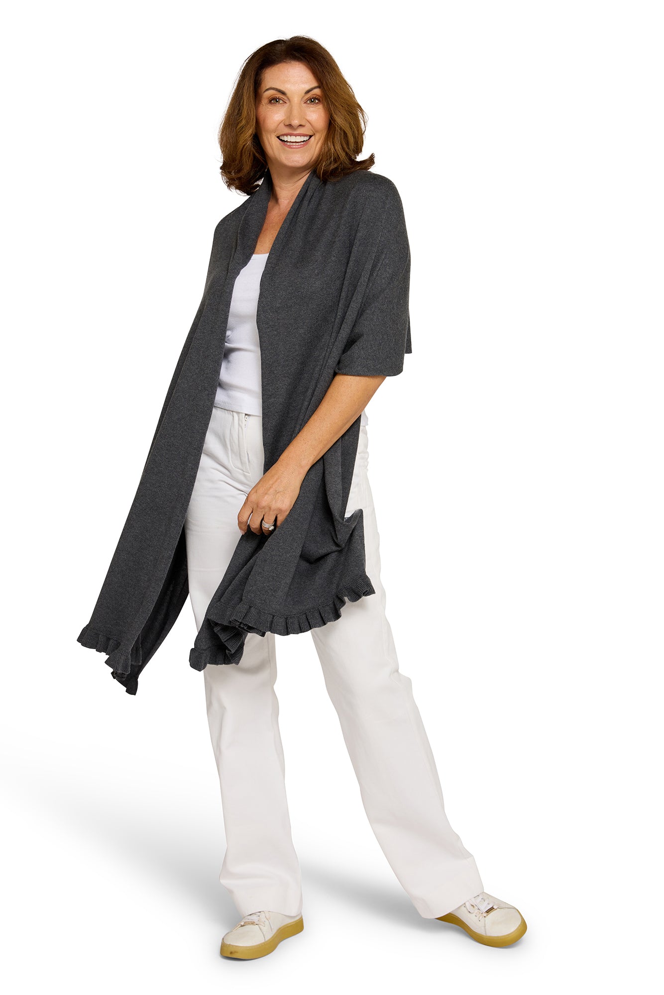 Ruffle Travel Wrap Pepper