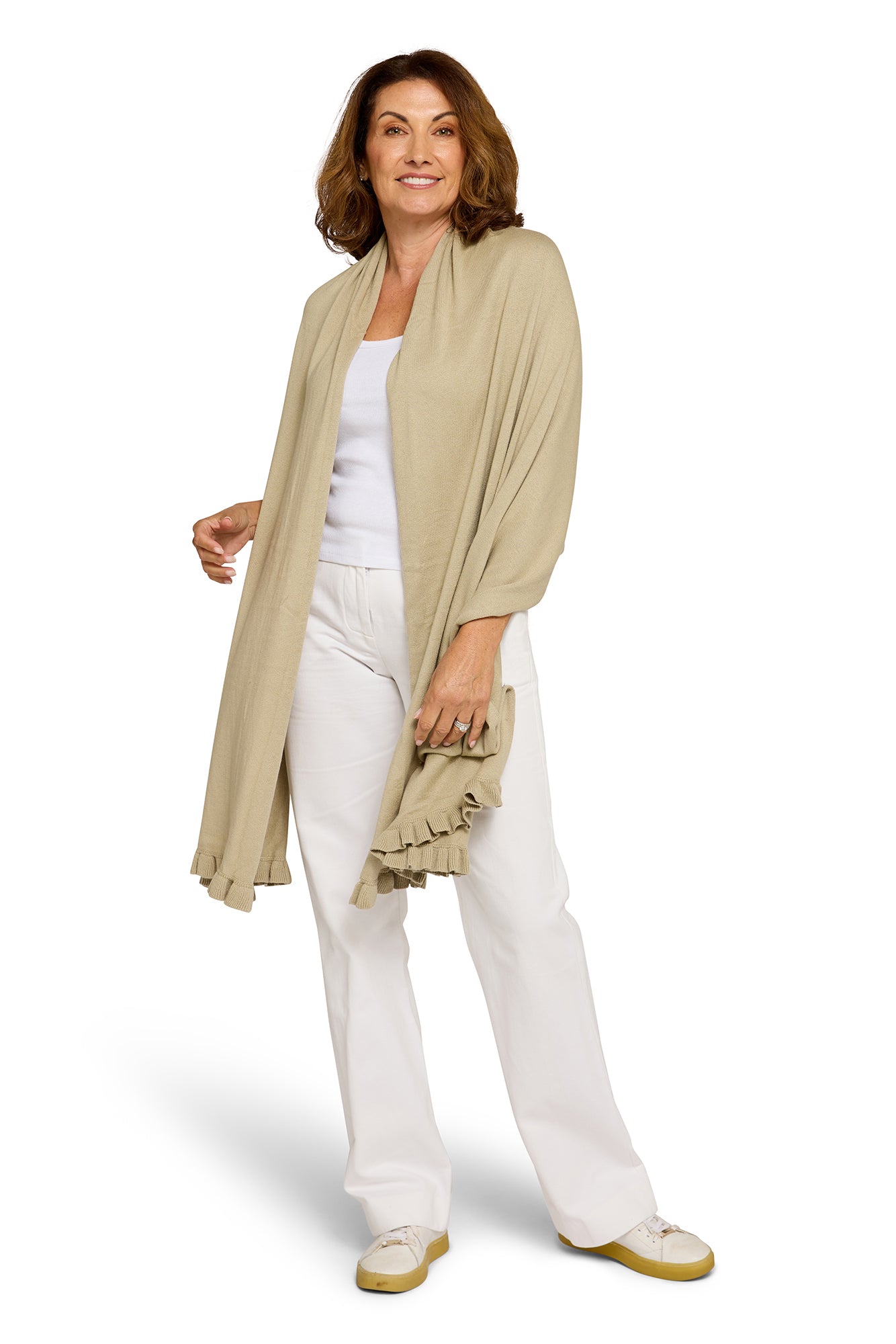 Ruffle Travel Wrap Pistachio