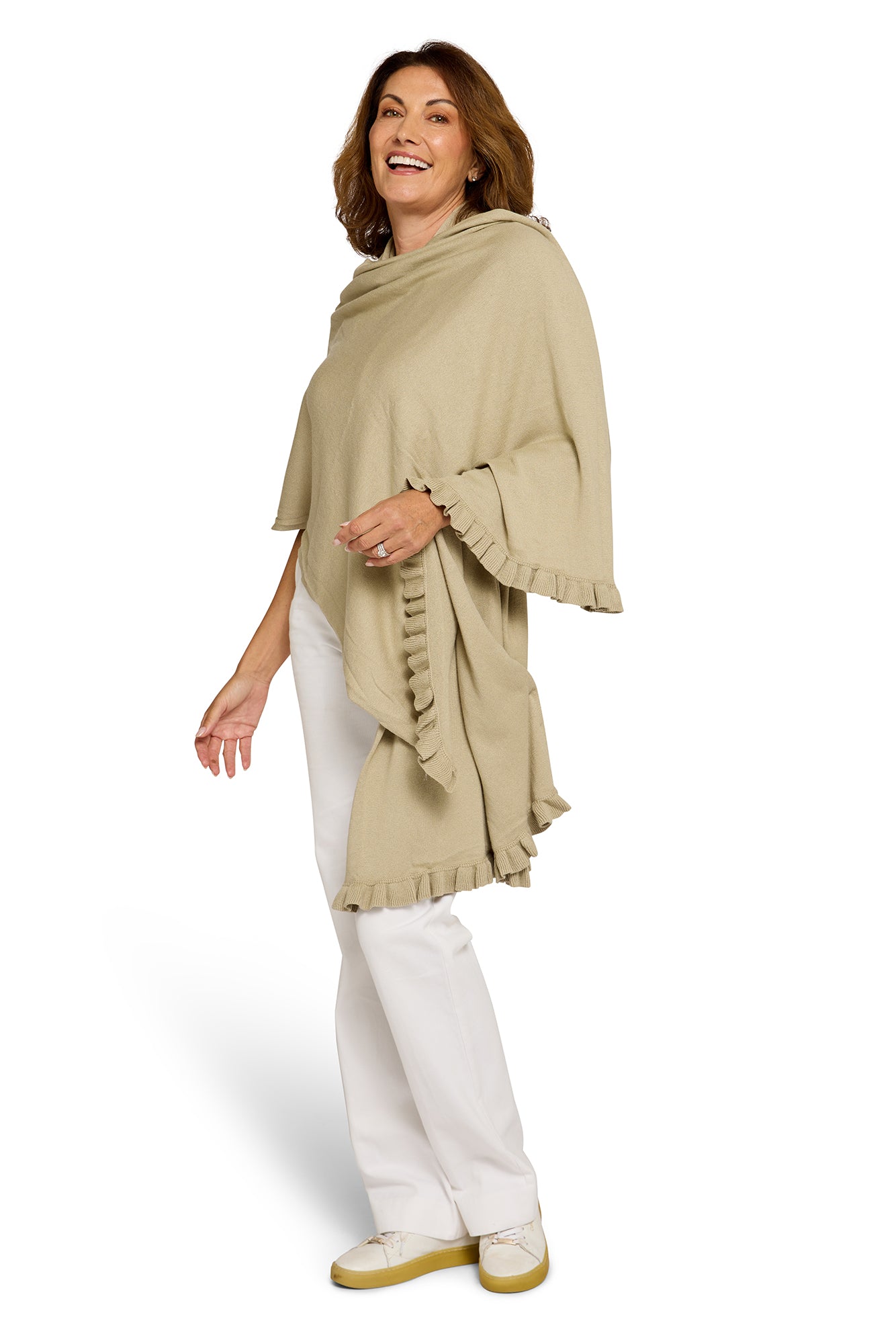 Ruffle Travel Wrap Pistachio