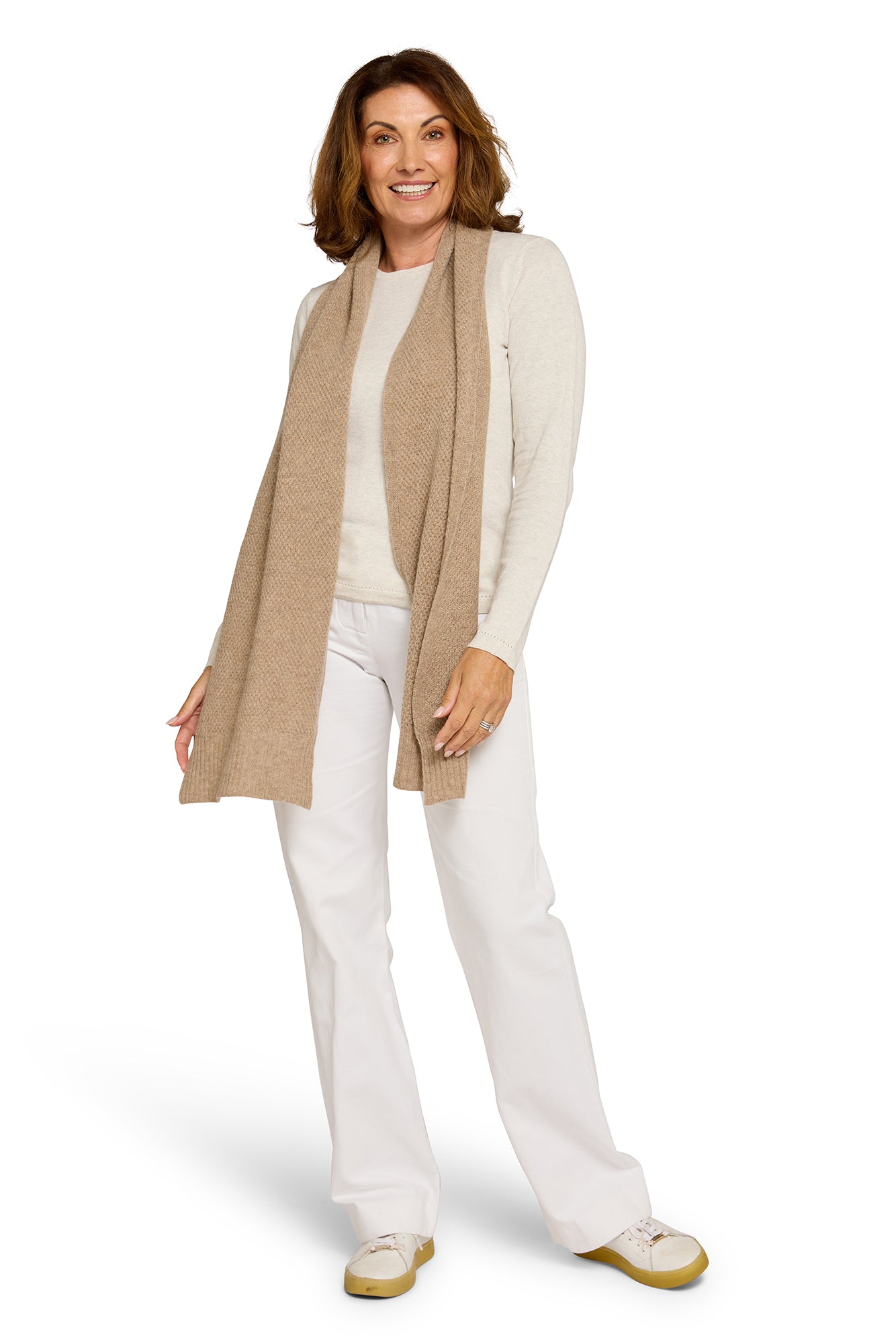 Honeycomb Scarf Natural