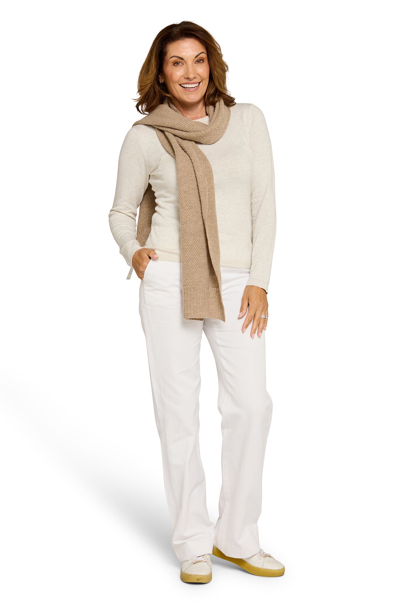 Honeycomb Scarf Natural