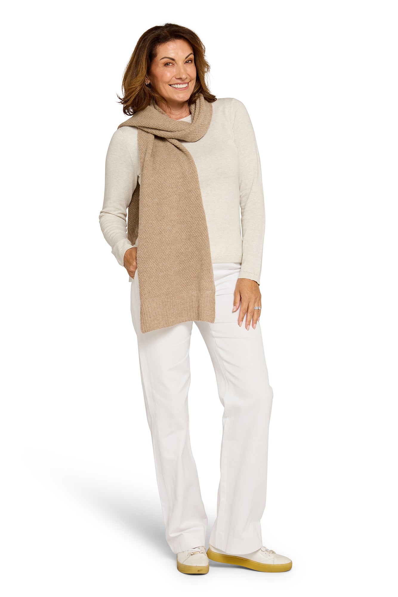 Honeycomb Scarf Natural