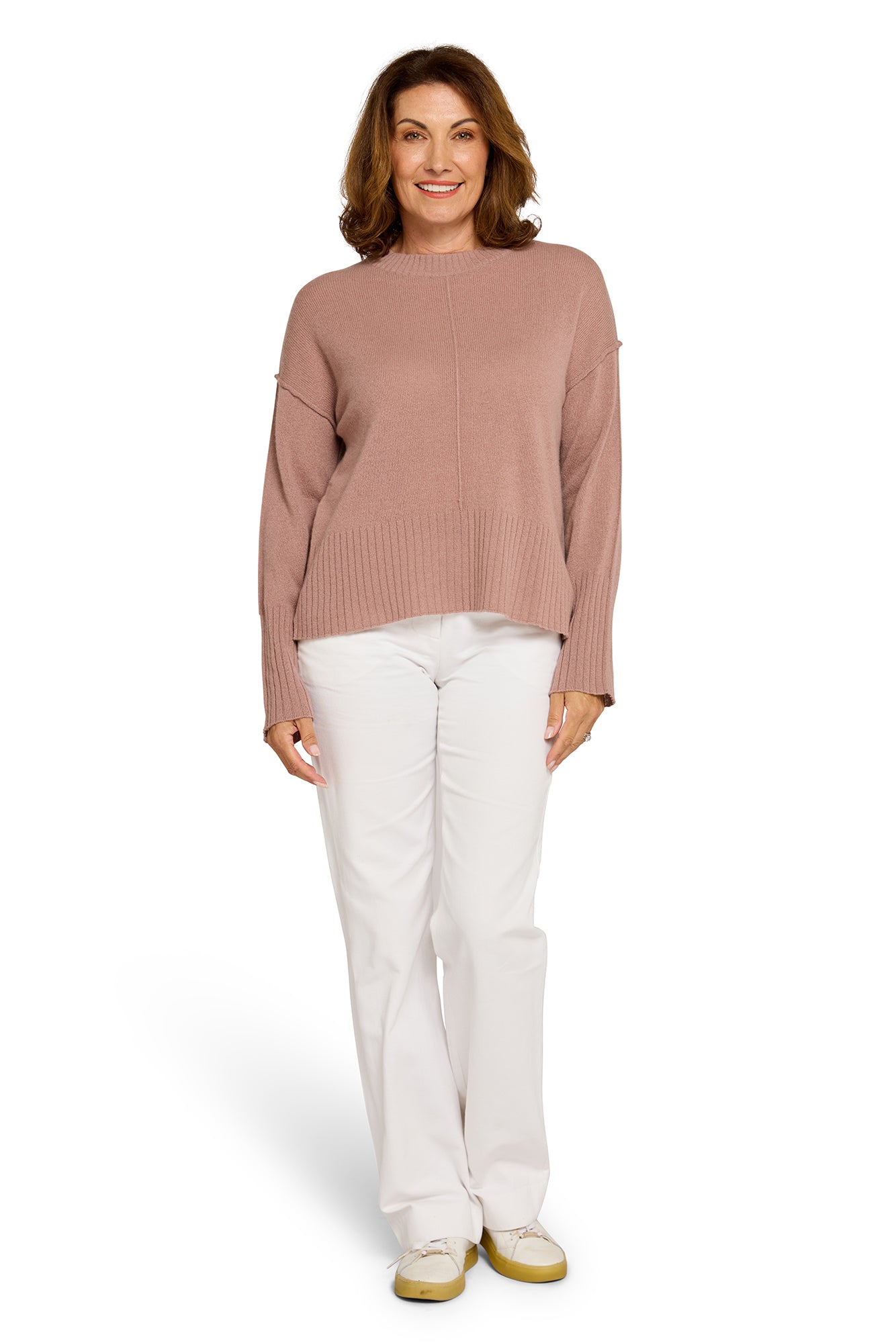 Boxy Crew Jumper Adobe
