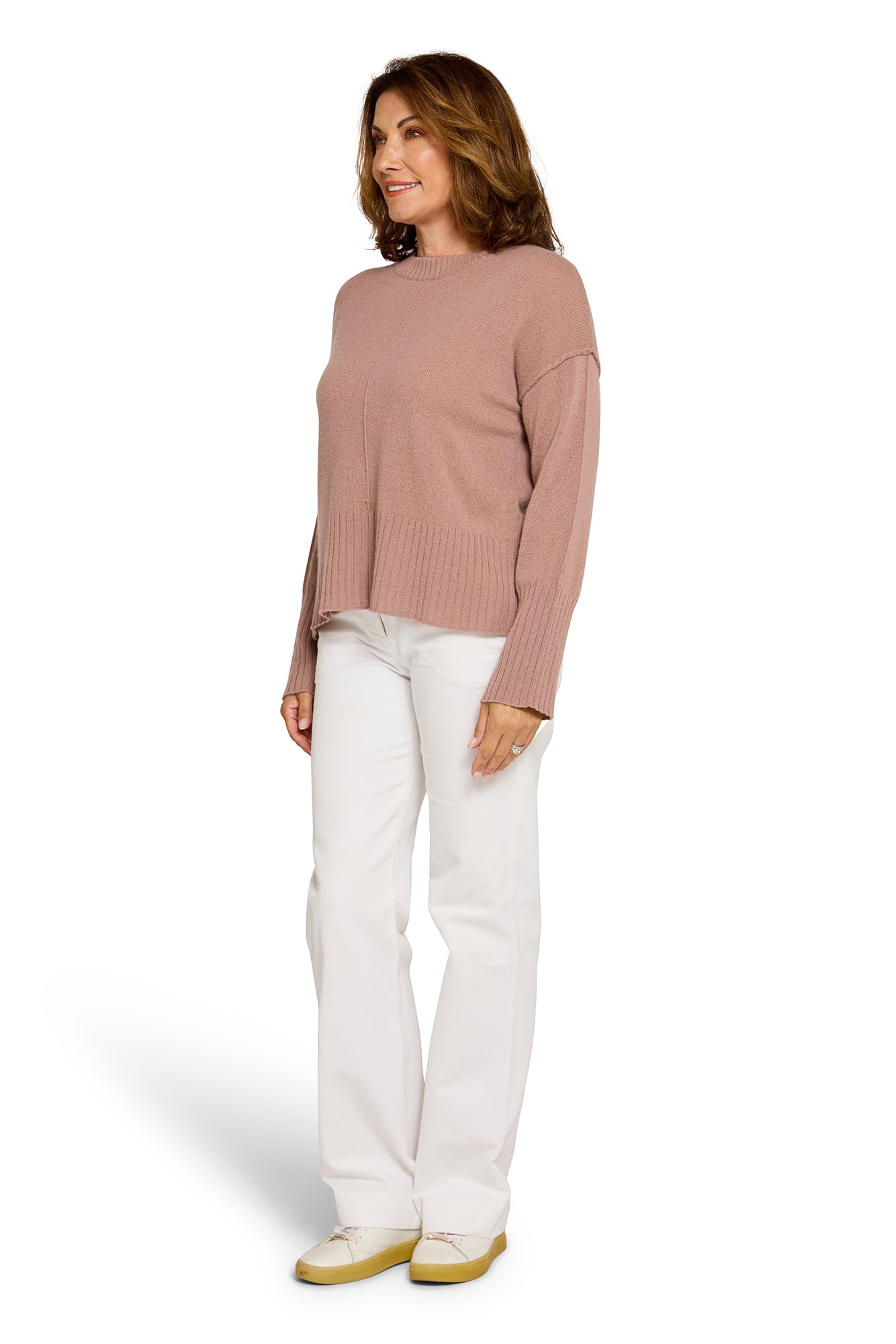 Boxy Crew Jumper Adobe