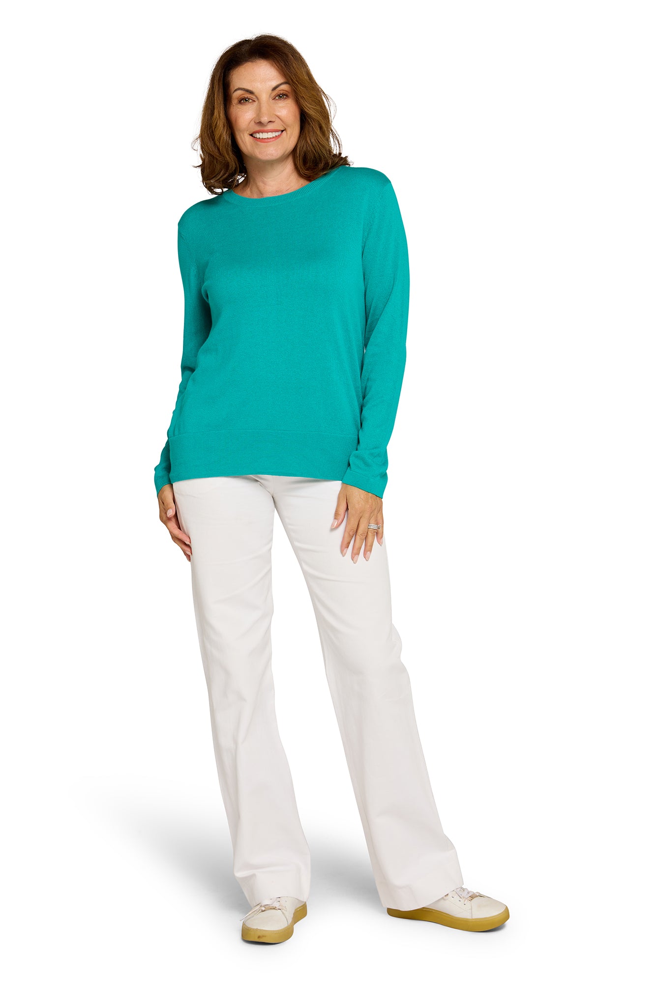 West Palm Crew Neck Jumper in Jewel