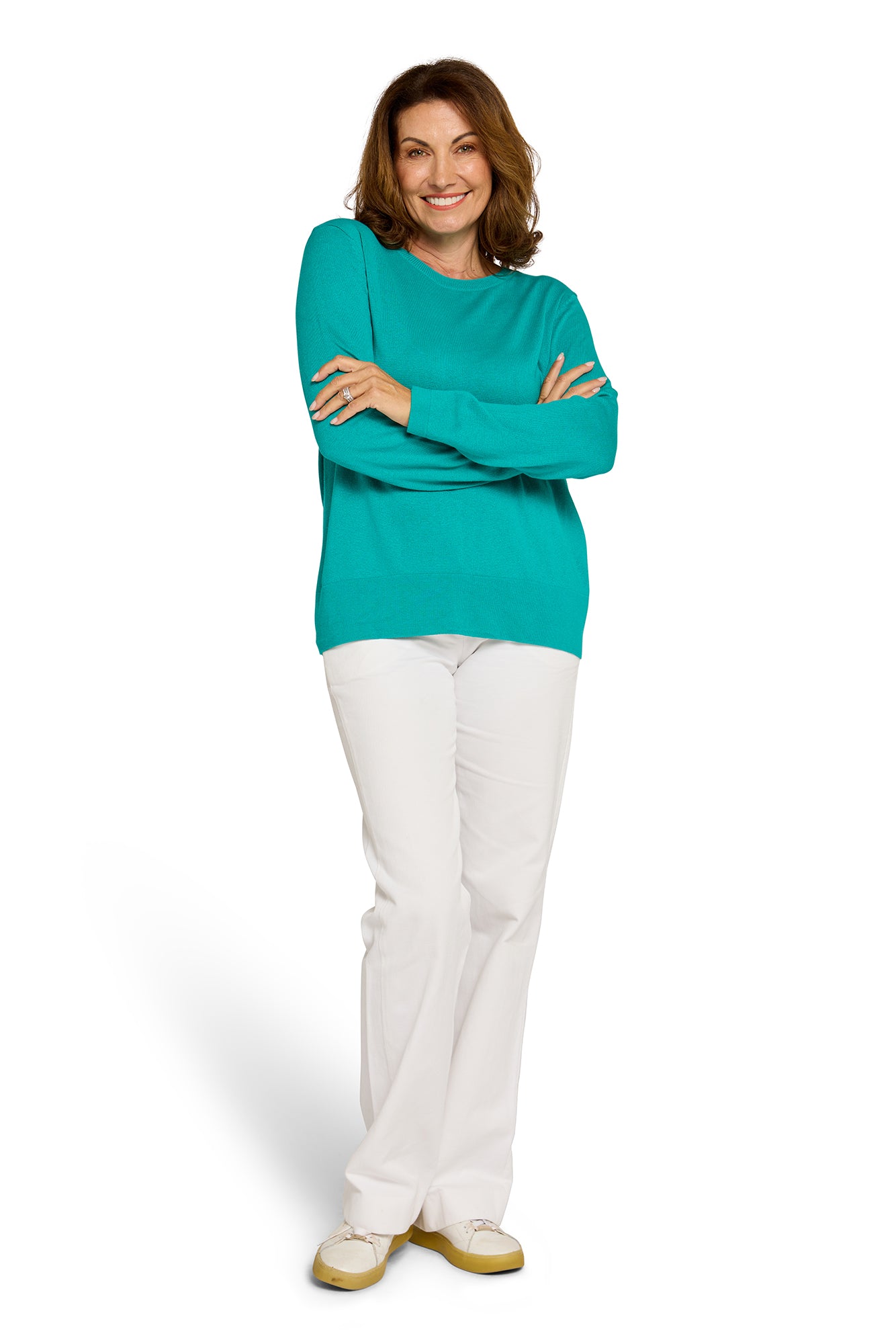 West Palm Crew Neck Jumper in Jewel