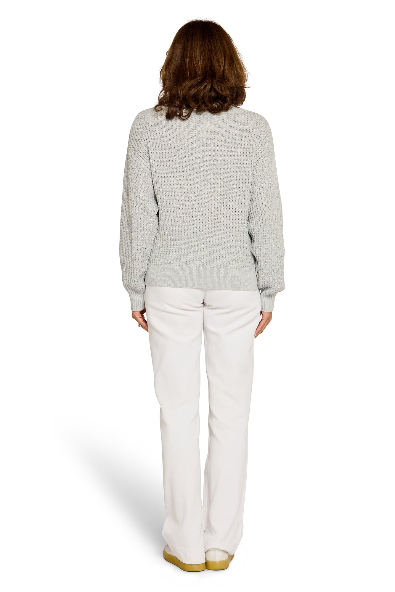 Sparkle Mock Neck in Fog