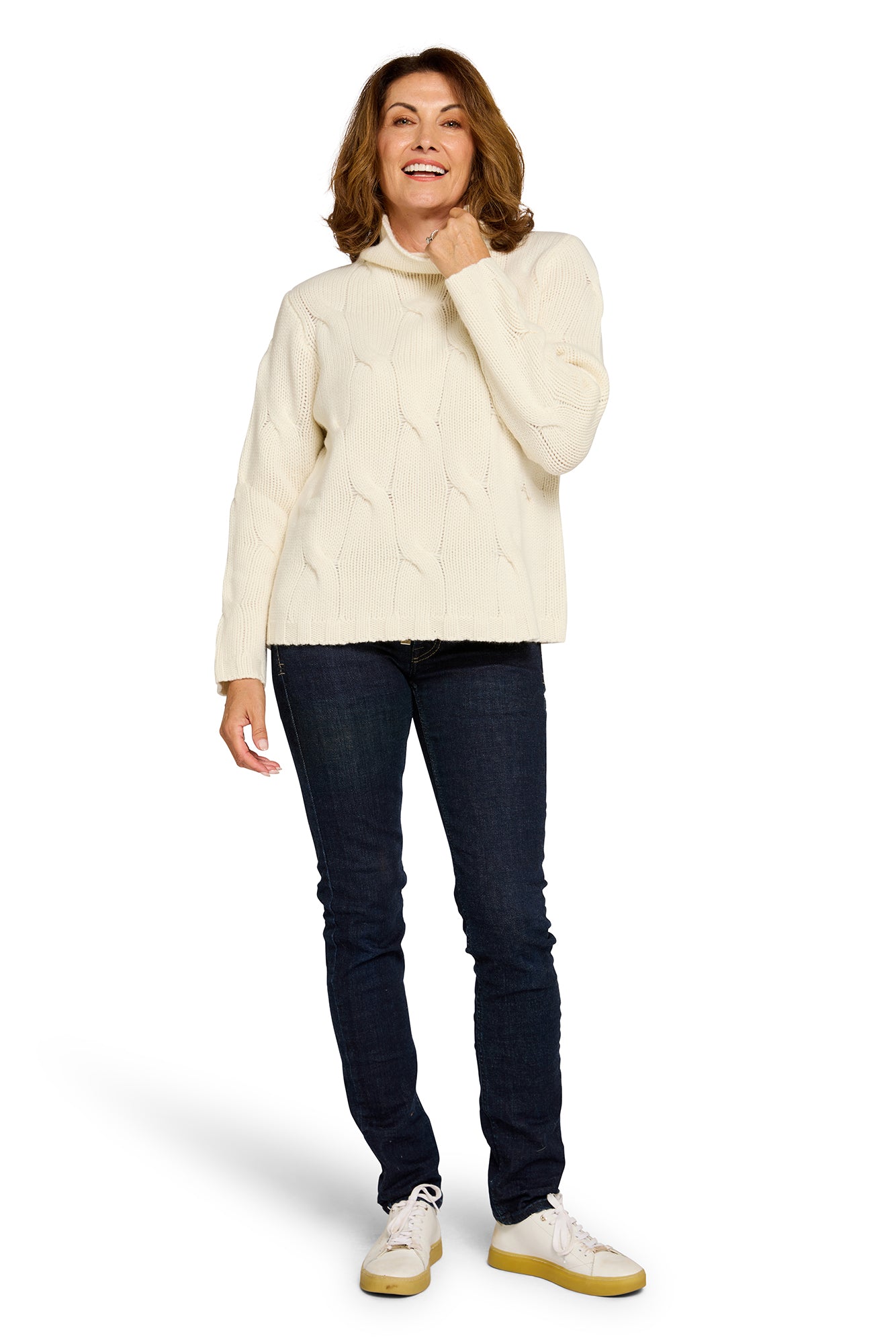 Oberon Cable Jumper Chalk