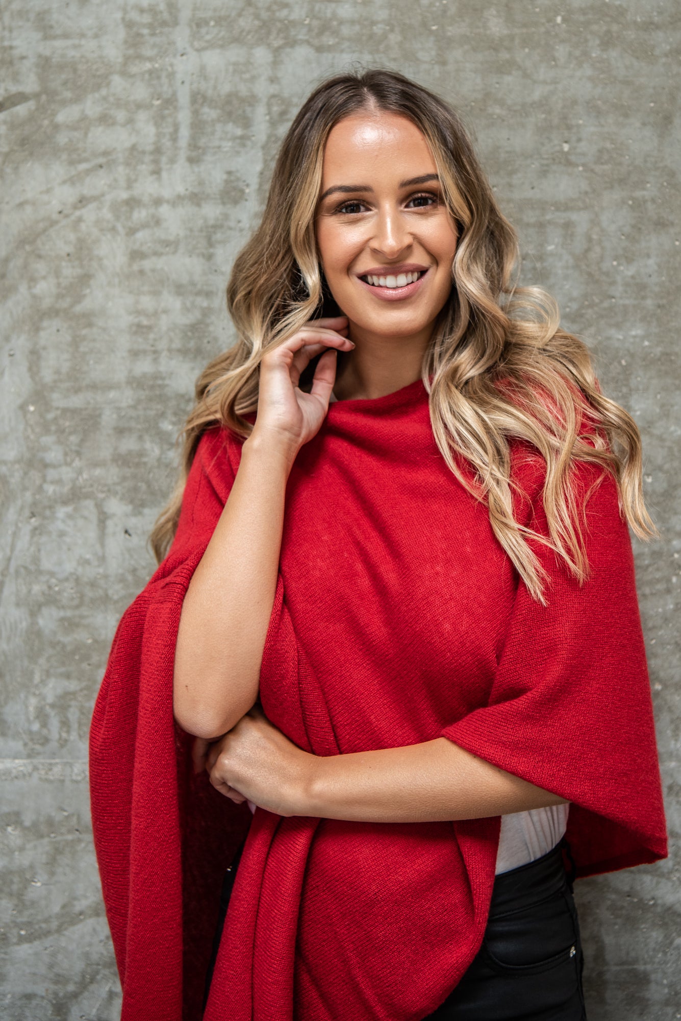 Crimson Cashmere Topper