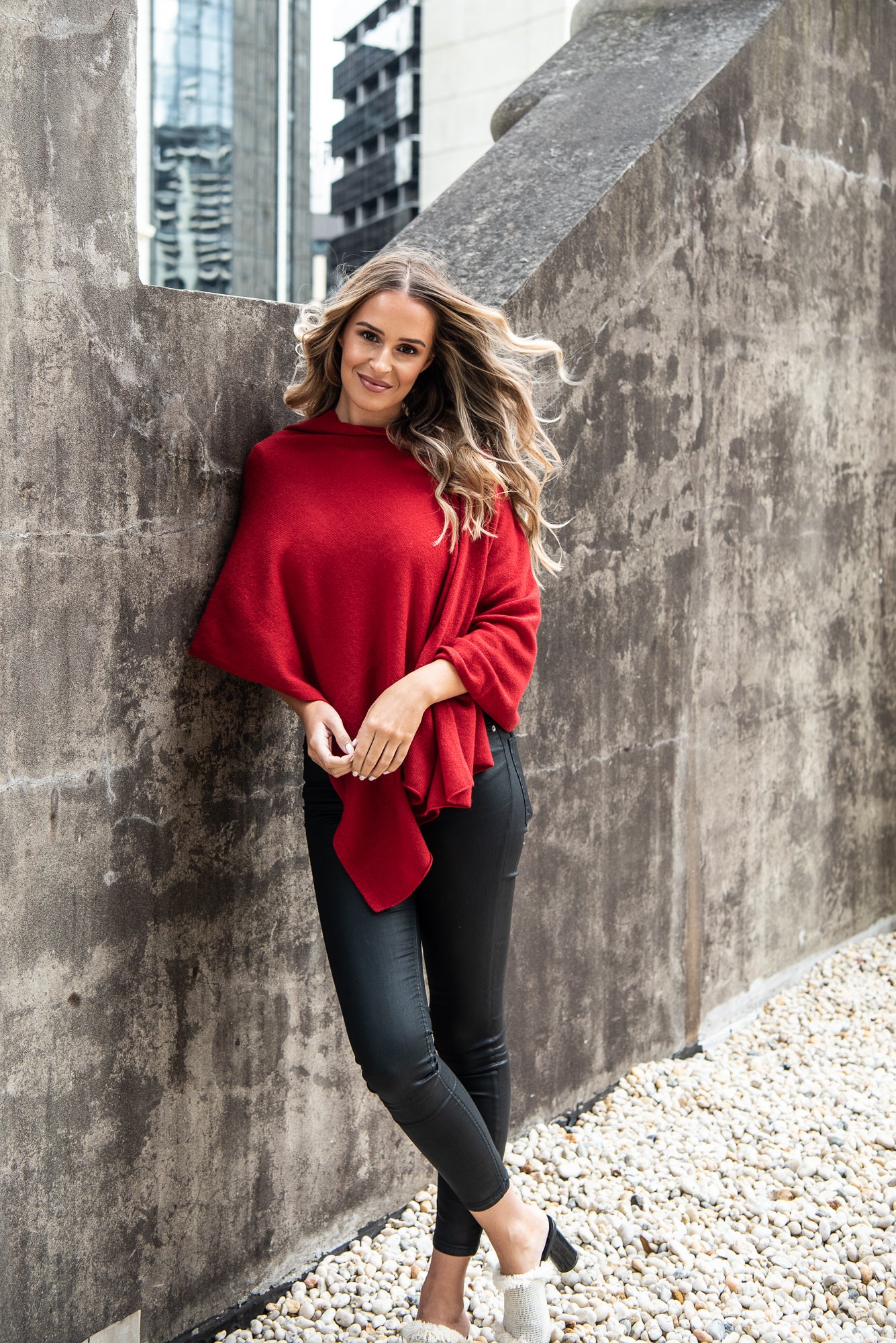 Crimson Cashmere Topper