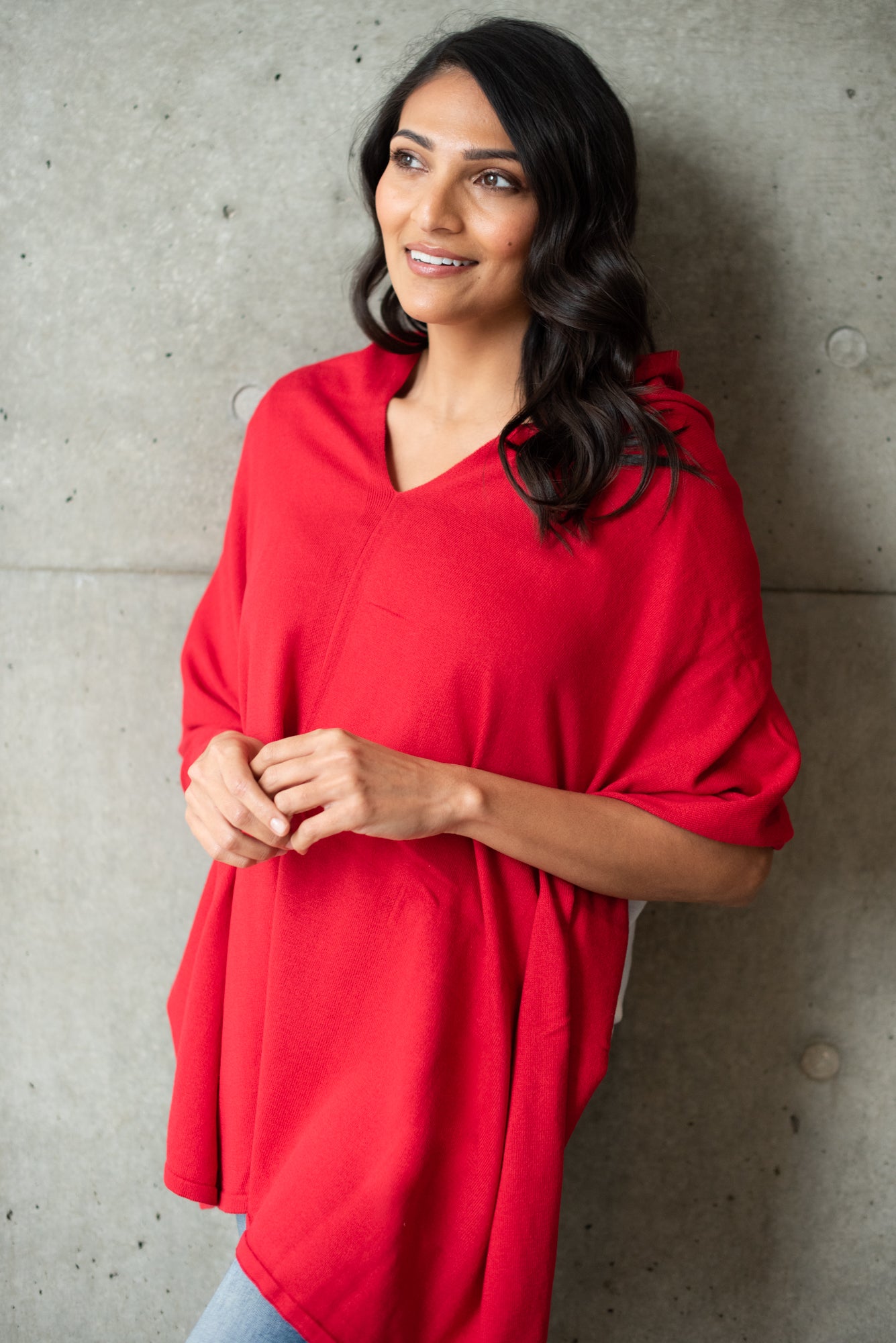 Scarlet Cotton Cashmere Topper