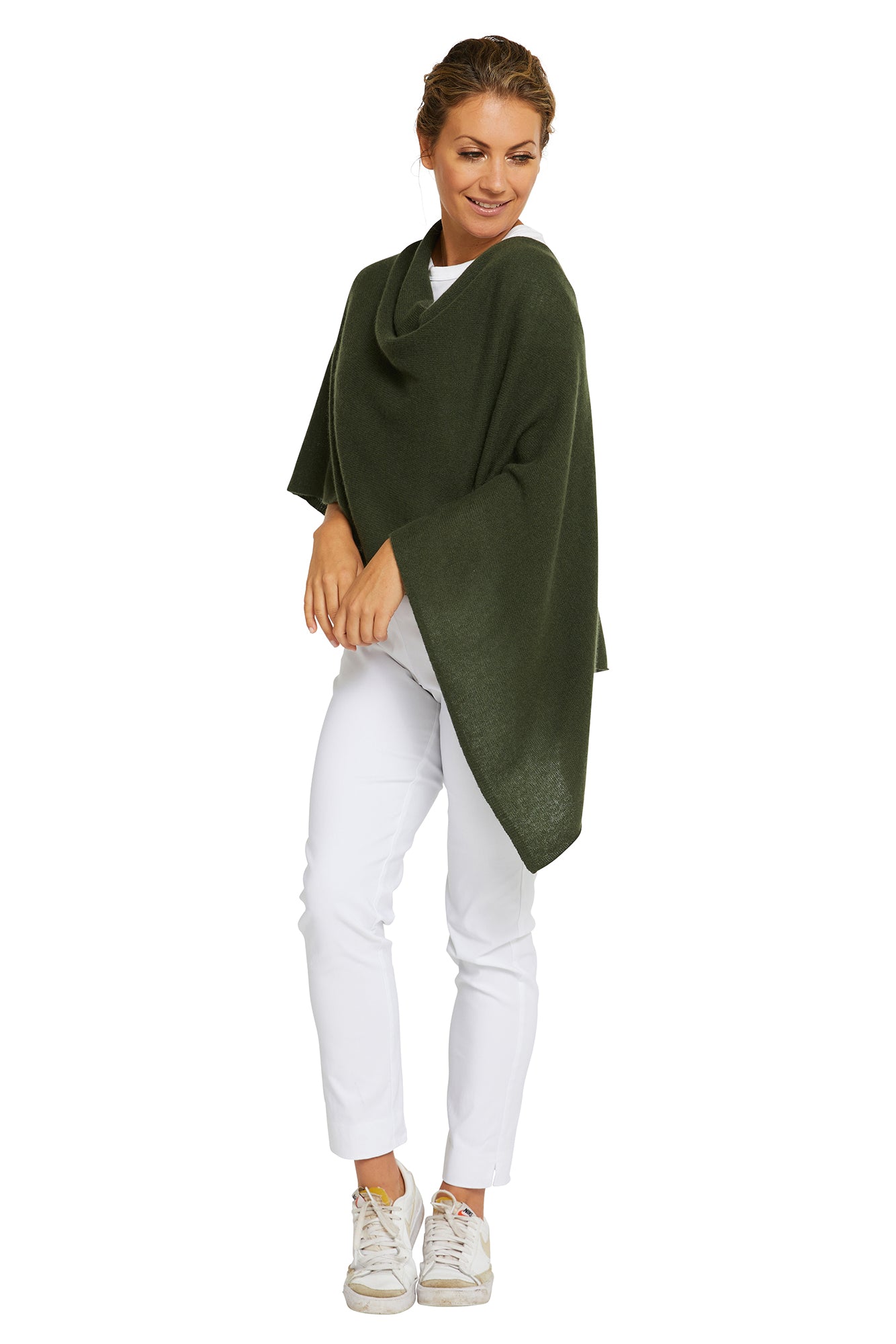 Olive Cashmere Topper