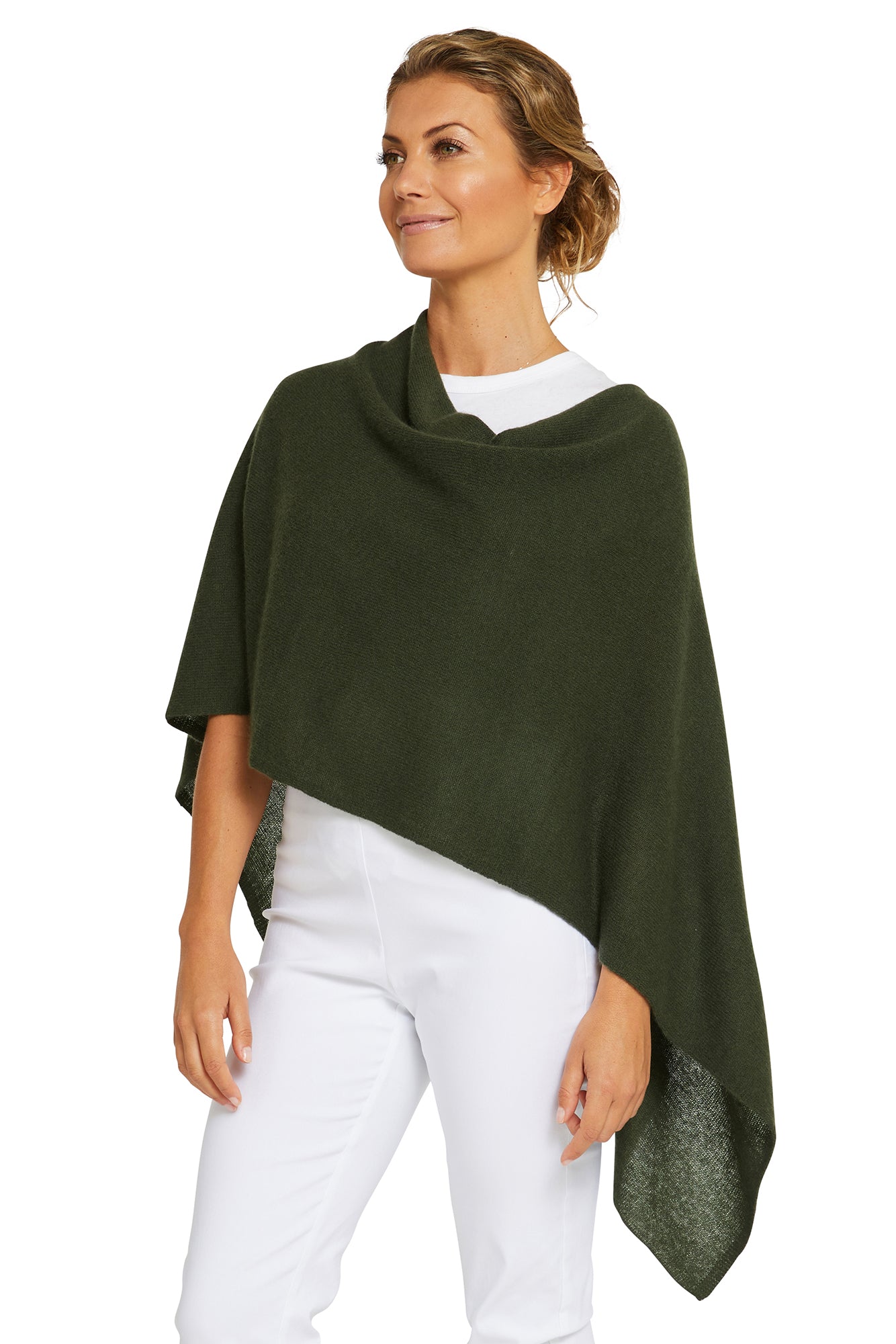 Olive Cashmere Topper