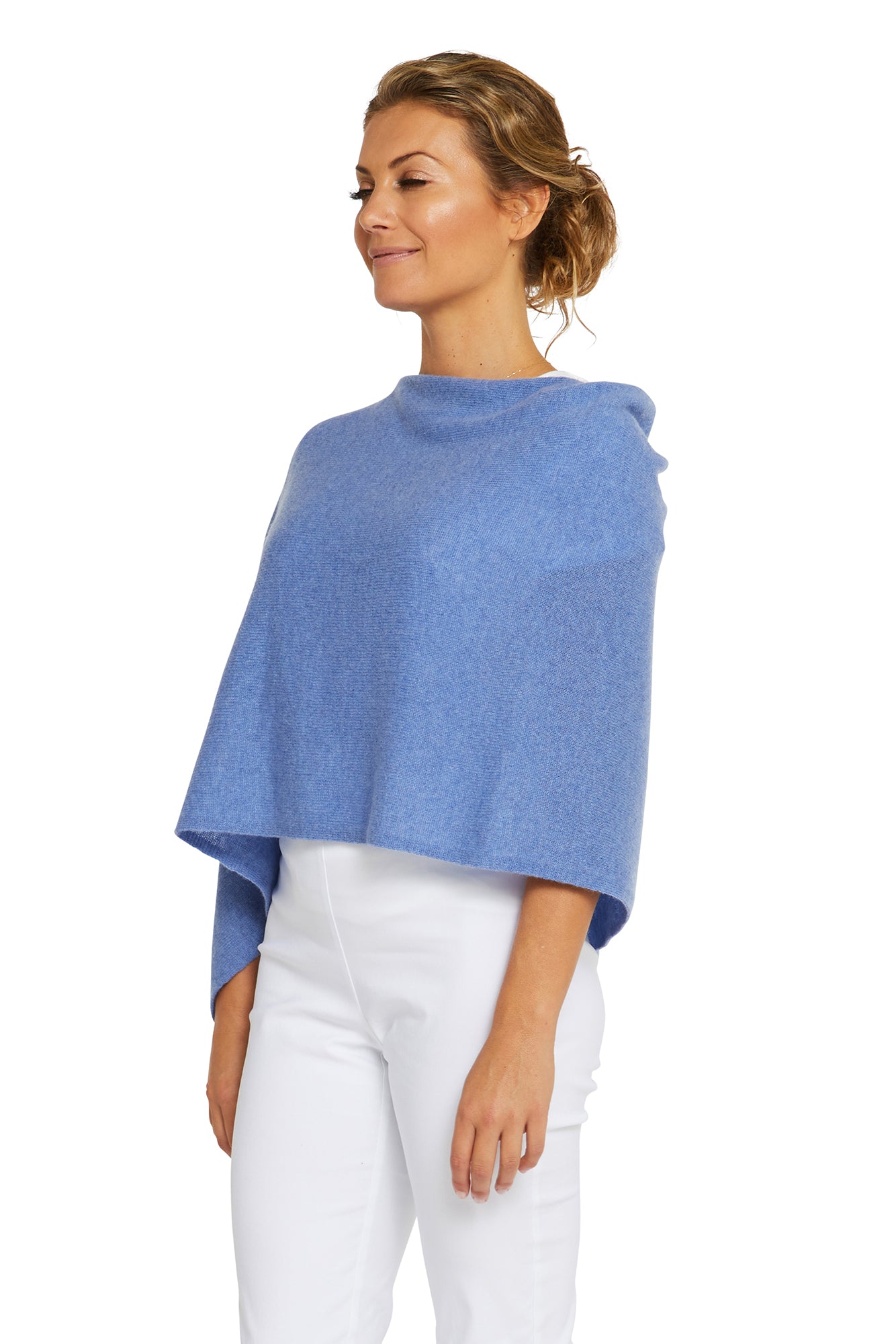 Cornflower Blue Cashmere Topper